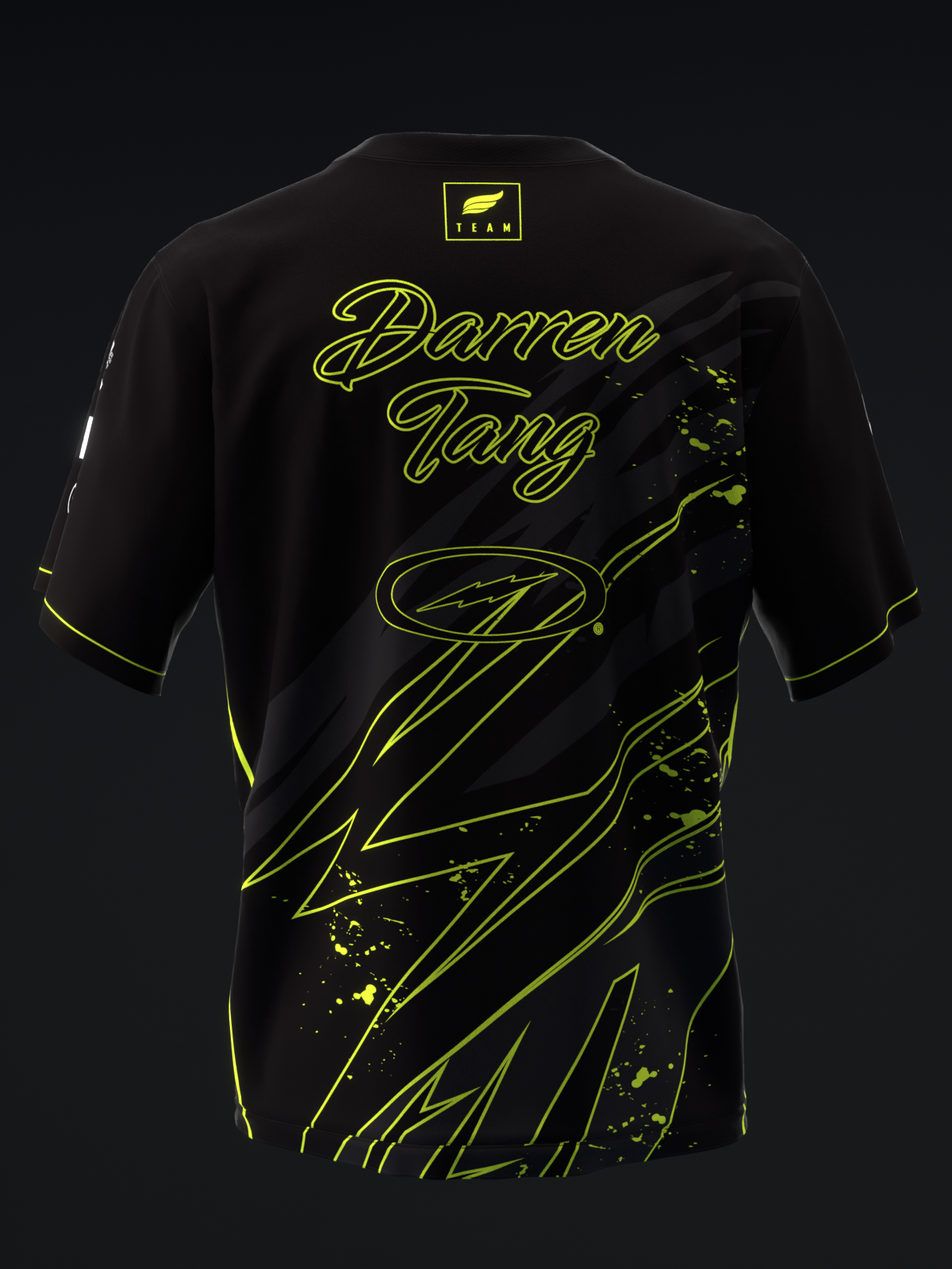 DARREN TANG 2024 - BLACKOUT - BLACK NEON HIGHLIGHTER - BOWLING JERSEY