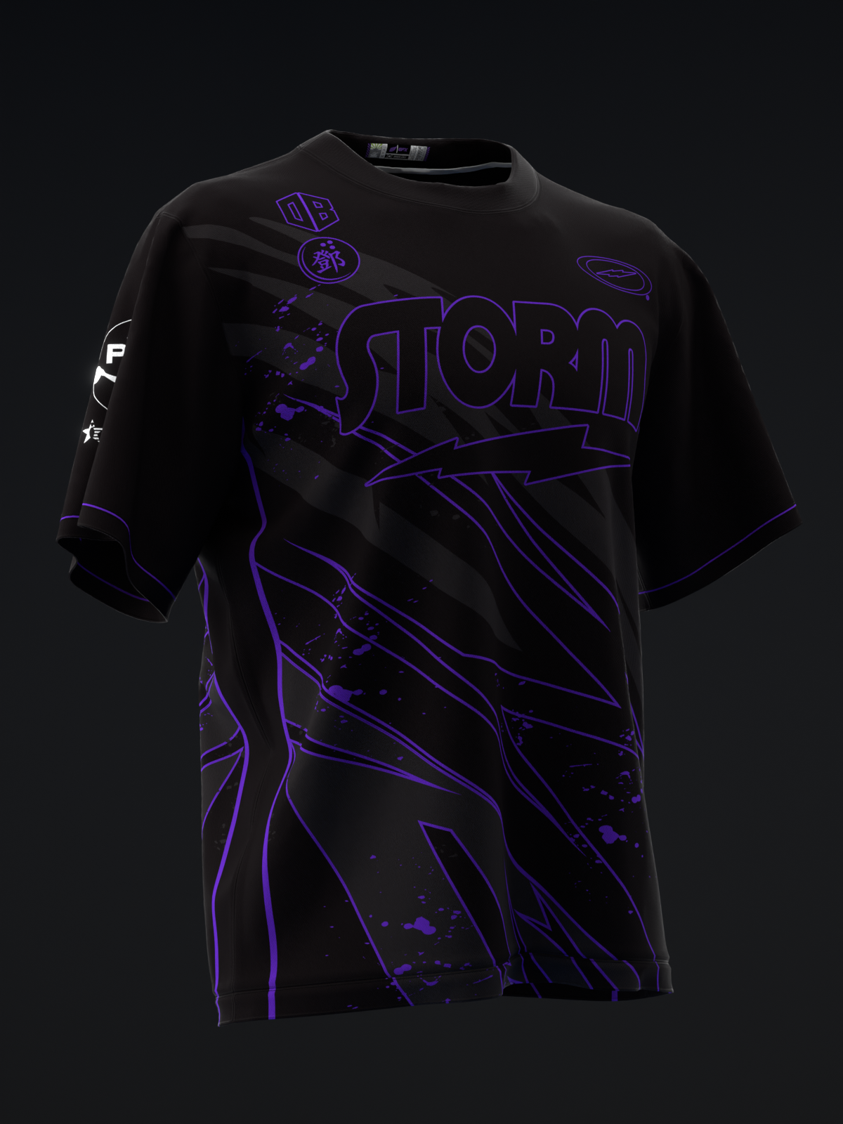DARREN TANG 2024 - BLACKOUT - BLACK NEON PURPLE - BOWLING JERSEY
