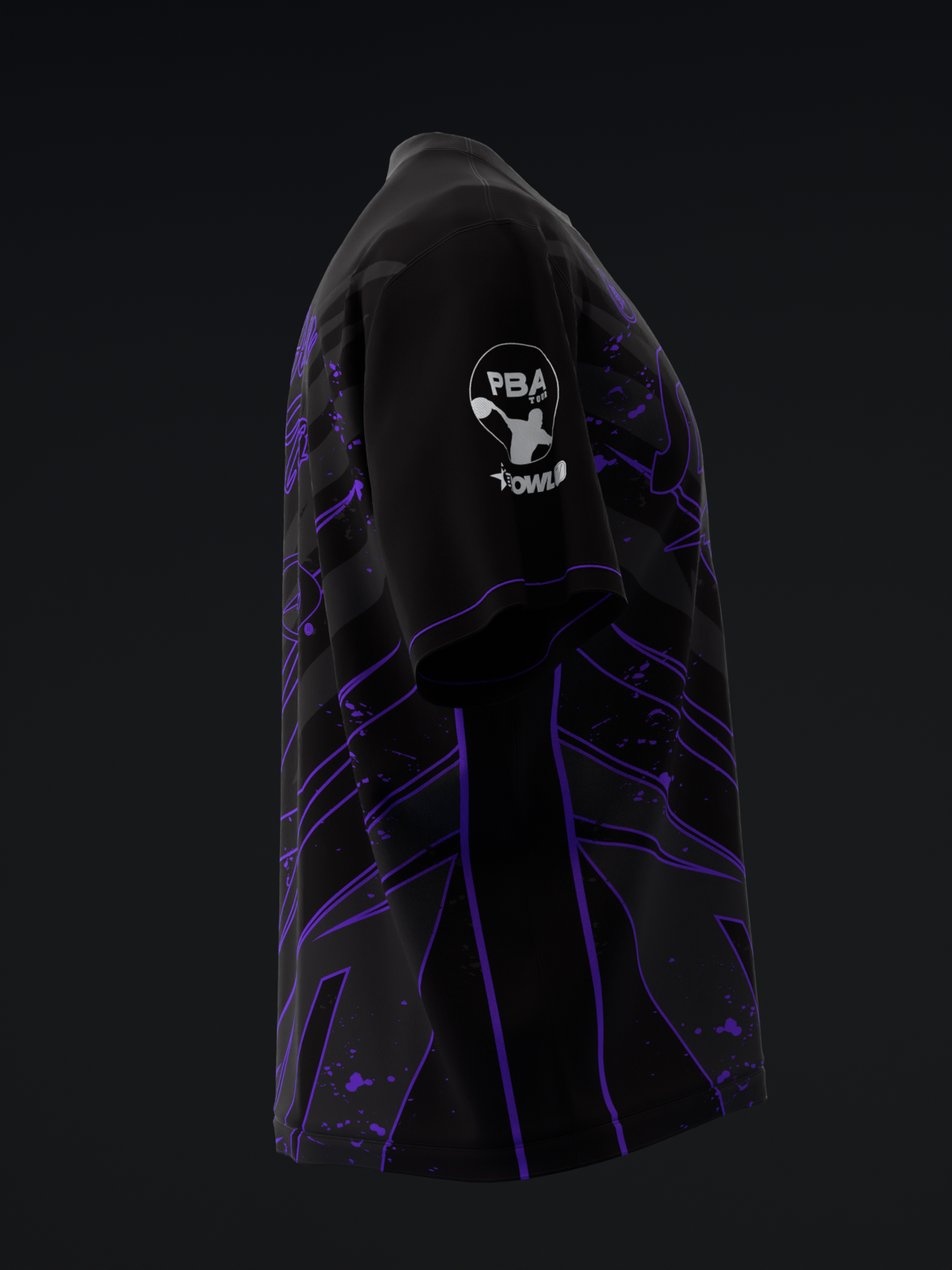 DARREN TANG 2024 - BLACKOUT - BLACK NEON PURPLE - BOWLING JERSEY