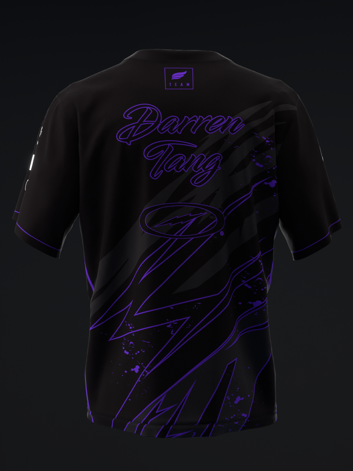 DARREN TANG 2024 - BLACKOUT - BLACK NEON PURPLE - BOWLING JERSEY