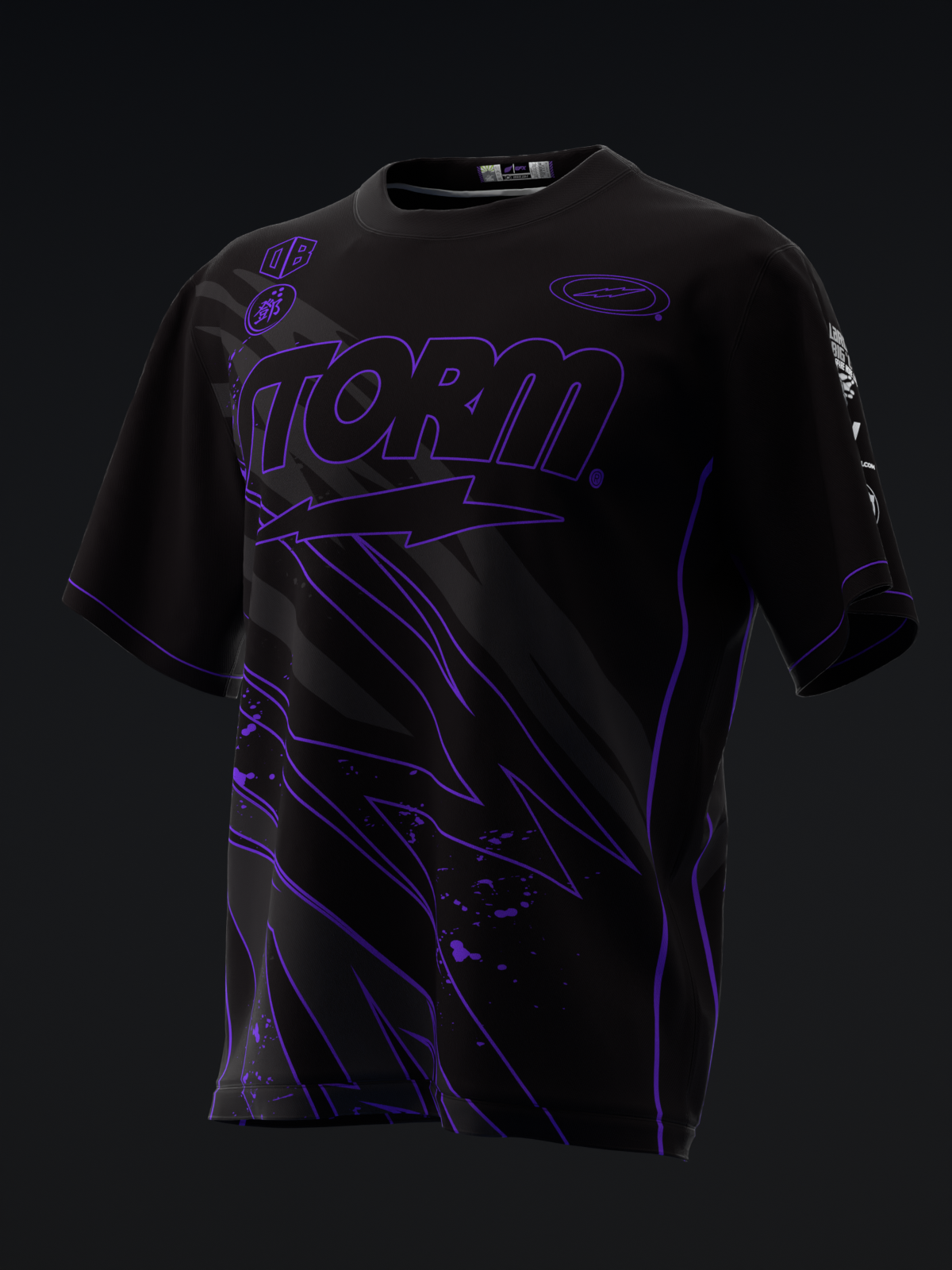 DARREN TANG 2024 - BLACKOUT - BLACK NEON PURPLE - BOWLING JERSEY