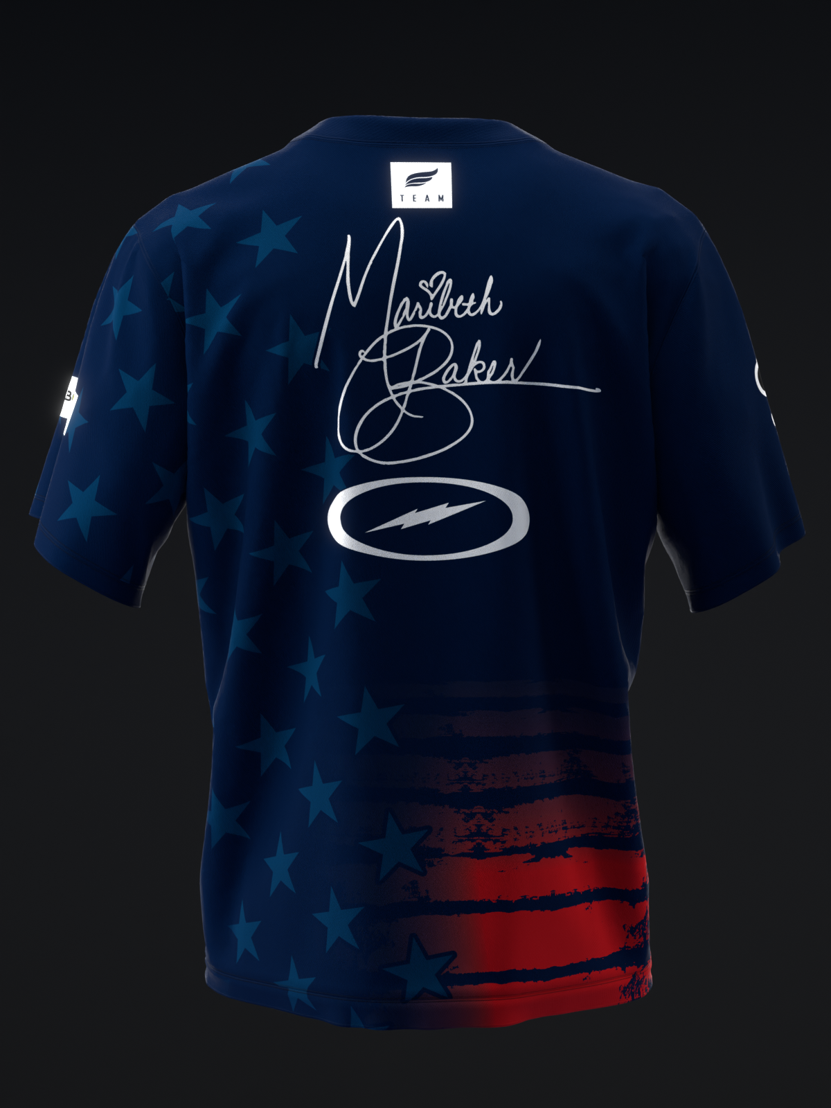 MARIBETH BAKER 2025 - STARS STRIPES - BOWLING JERSEY