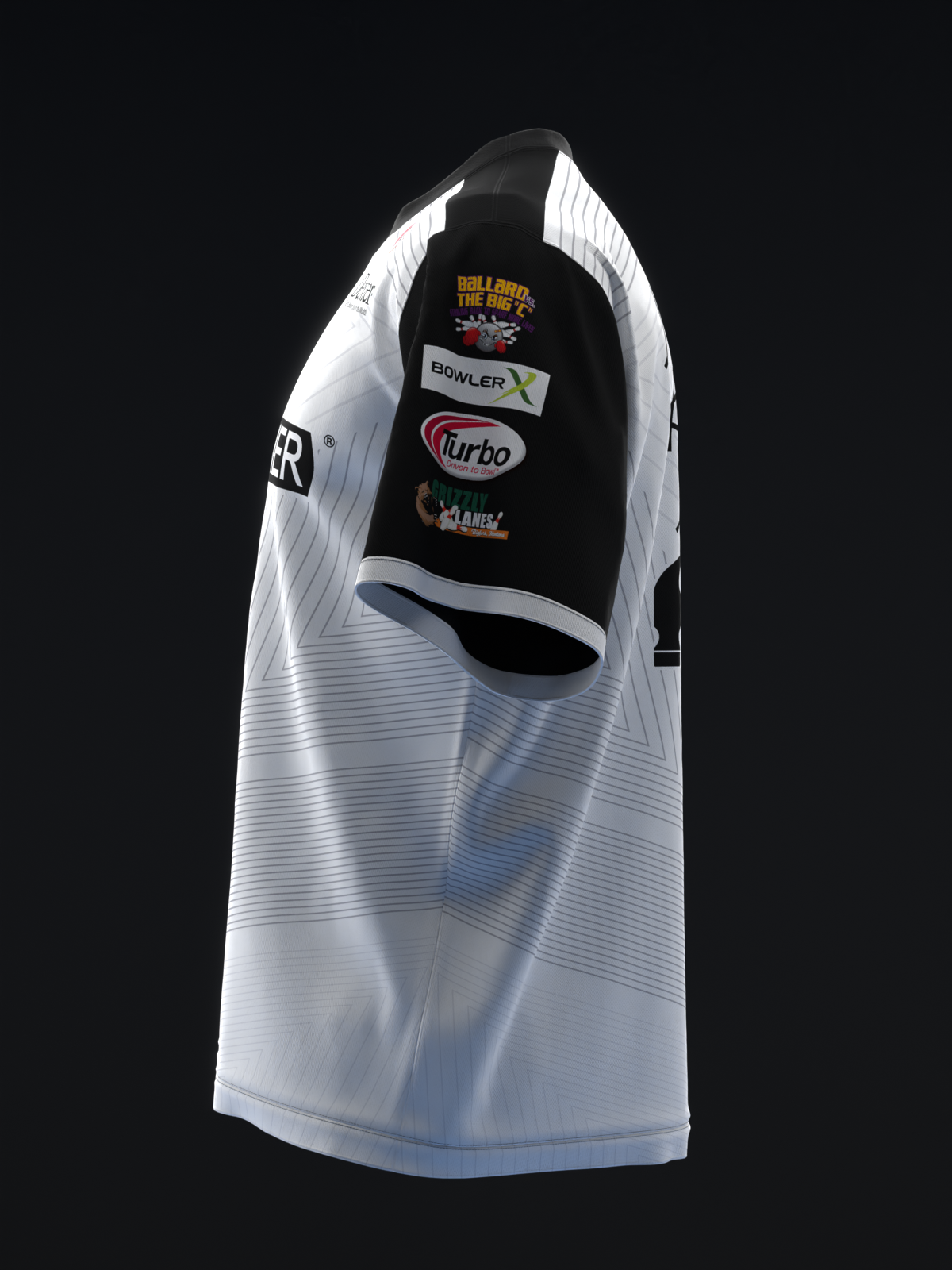 MARSHALL KENT 2024 - CLEAN LINES - BLACK SILVER - BOWLING JERSEY