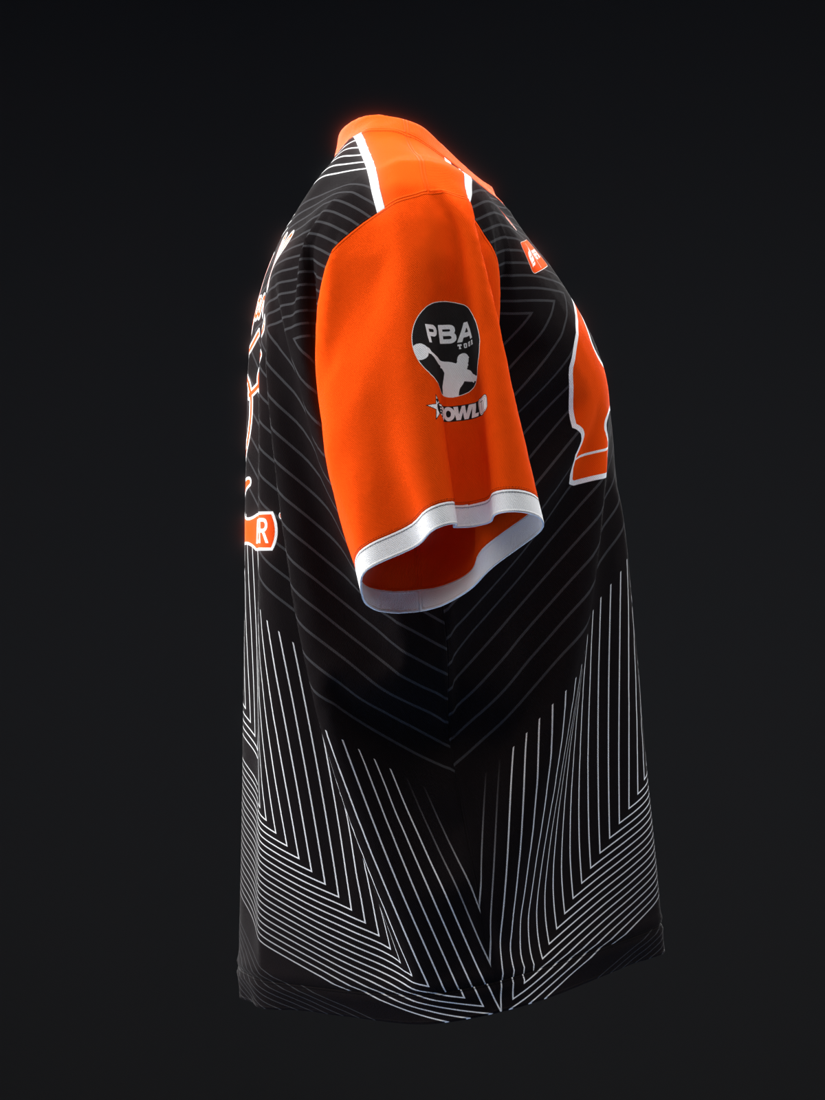 MARSHALL KENT 2024 - CLEAN LINES - NEON ORANGE BLACK - BOWLING JERSEY