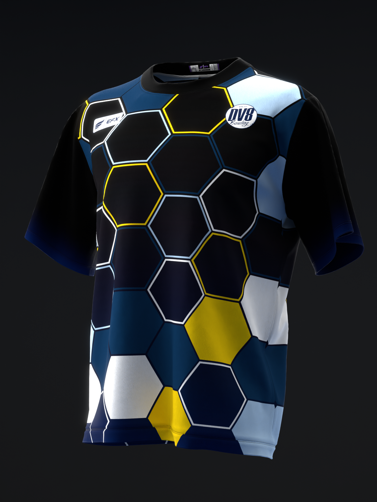 ROBERT VATER 2025 - HOMAGE HONEYCOMB - NAVY YELLOW - BOWLING JERSEY