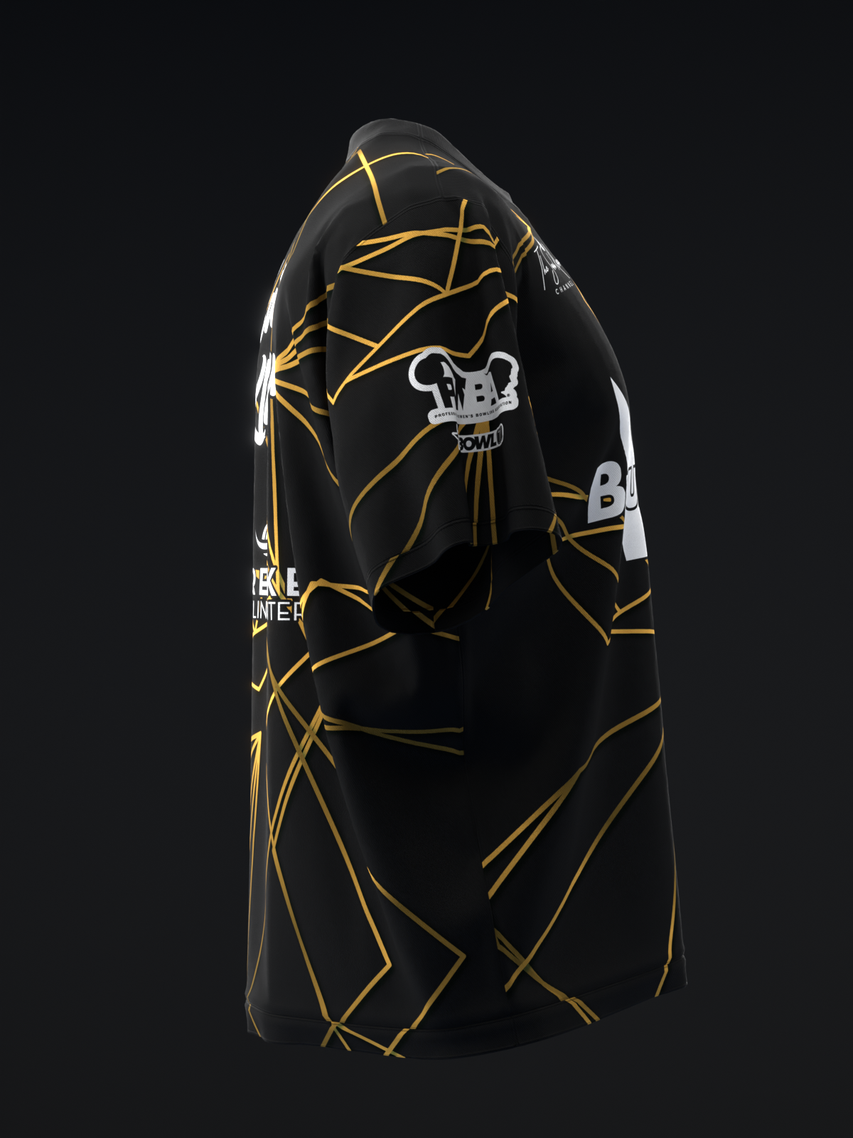 SARAH KLASSEN 2025 - GEOMETRICAL POLYHEDRON - BLACK - BOWLING JERSEY