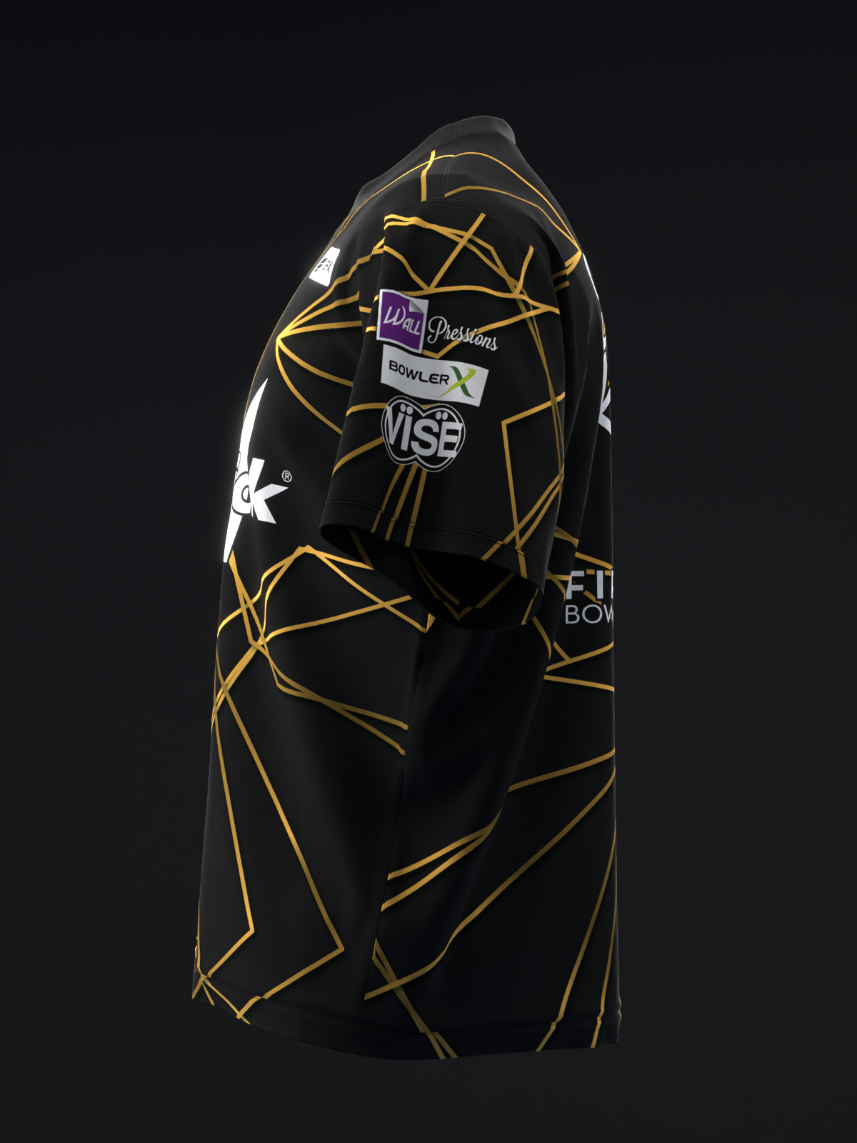 SARAH KLASSEN 2025 - GEOMETRICAL POLYHEDRON - BLACK - BOWLING JERSEY