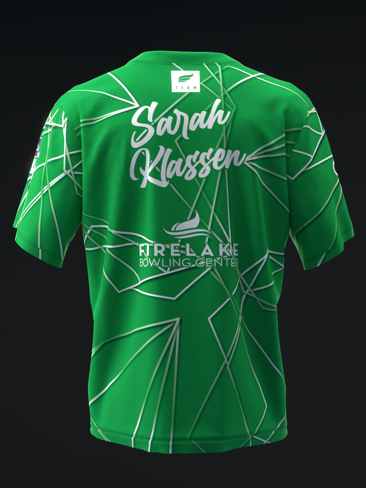 SARAH KLASSEN 2025 - GEOMETRICAL POLYHEDRON - GREEN - BOWLING JERSEY