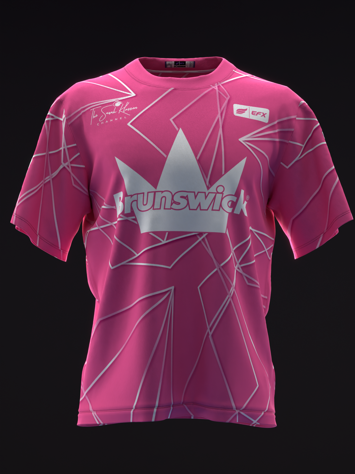 SARAH KLASSEN 2025 - GEOMETRICAL POLYHEDRON - PINK - BOWLING JERSEY