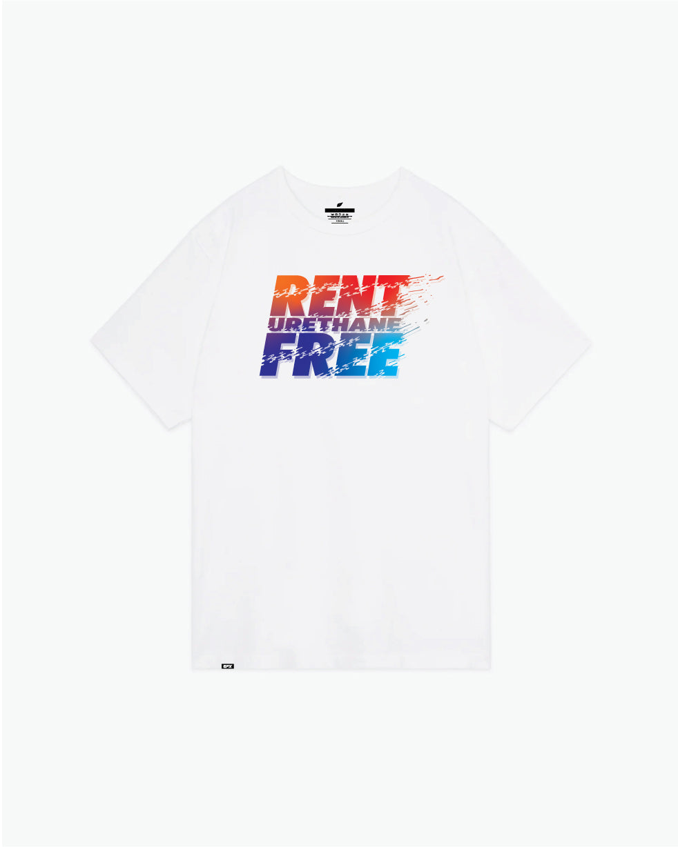 Rent Free - White - Champion Tee
