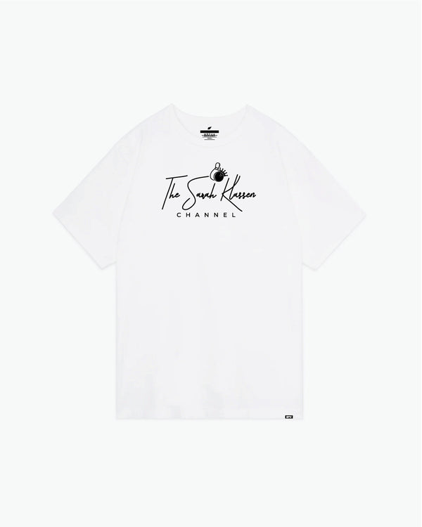 Sarah Klassen Roll The Intro - White - Champion Tee