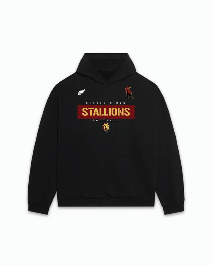 SHADOW RIDGE - FOOTBALL TECH BLACK PULLOVER HOODIE