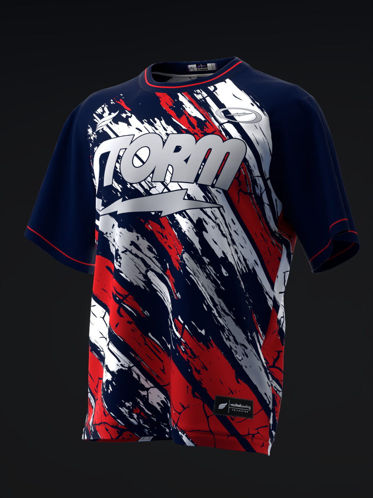 Vault #20260002 - Patriotic Storm - Bowling Jersey
