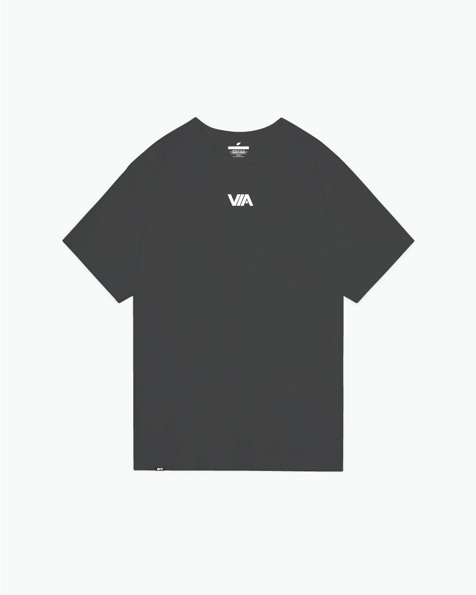Chris Via Collage - Dark Gray - Champion Tee