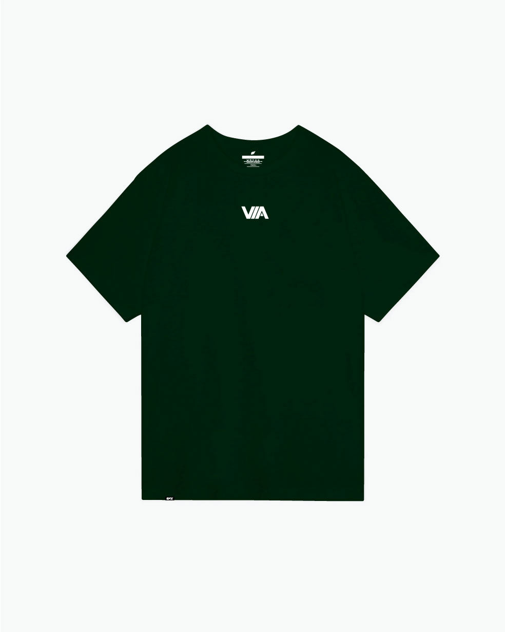 Chris Via Collage - Dark Green - Champion Tee