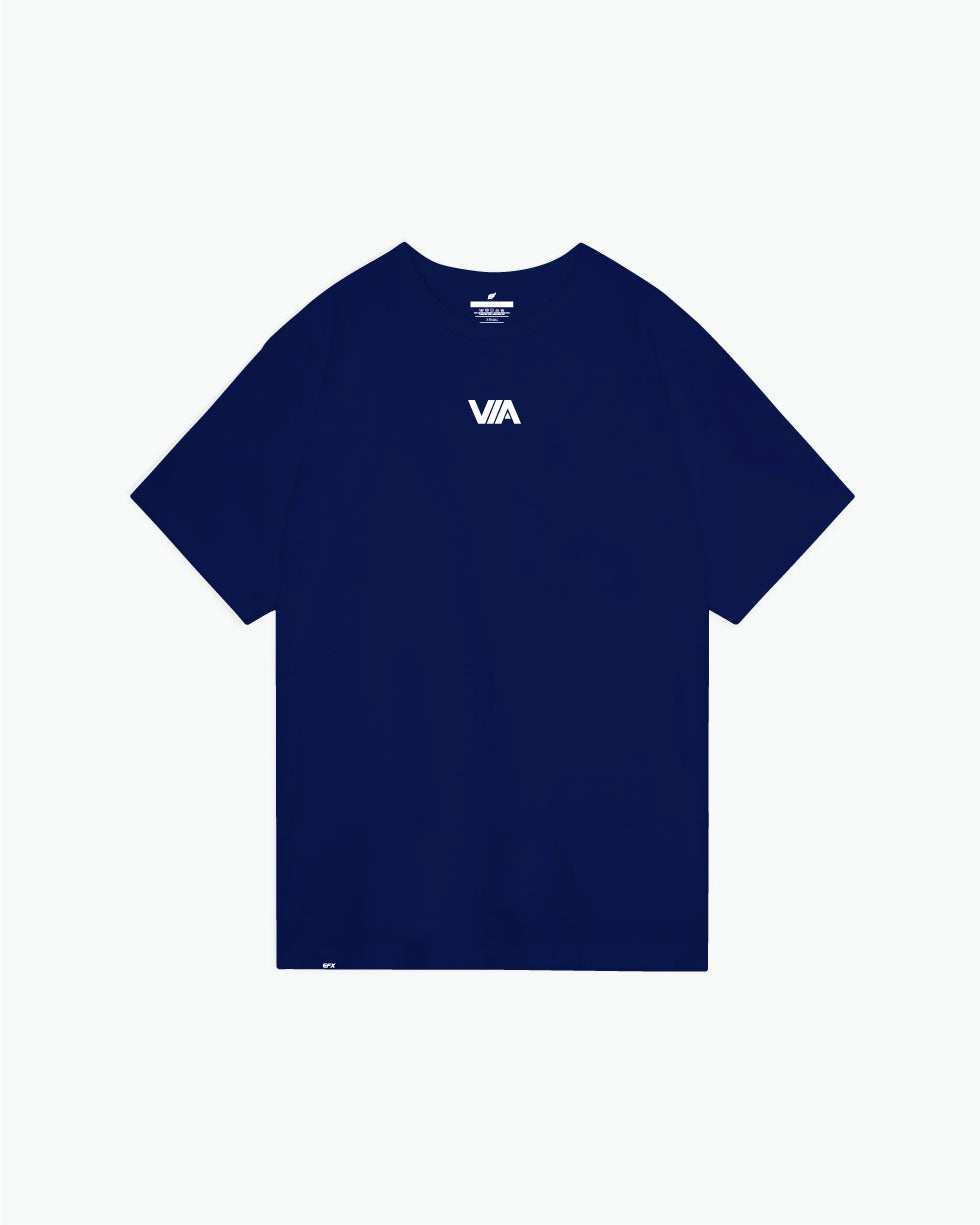 Chris Via Collage - Navy - Champion Tee