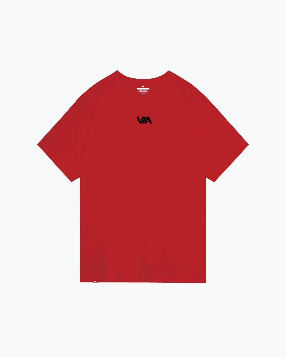 Chris Via Collage - Red - Champion Tee