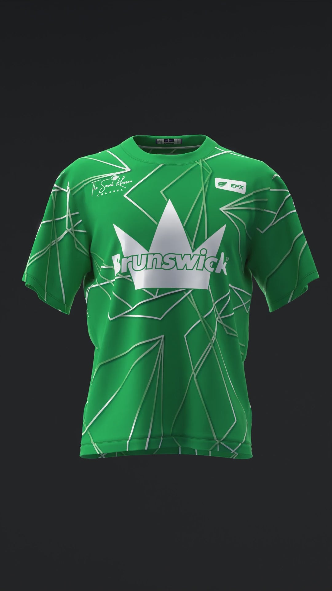 SARAH KLASSEN 2025 - GEOMETRICAL POLYHEDRON - GREEN - BOWLING JERSEY