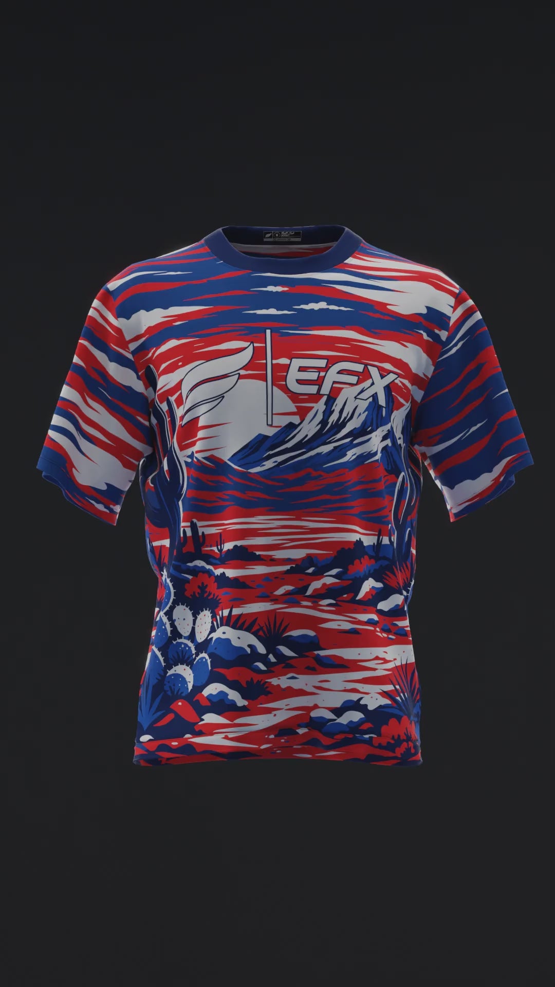 Twilight Southwest - Red Blue - Bowling Jersey