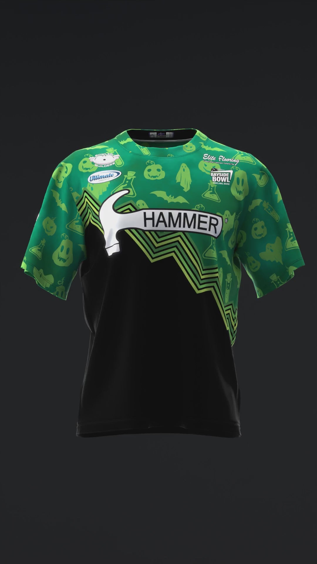 MALLORY CLARK 2024 - HALLOWEEN SMOKE GREEN - BOWLING JERSEY