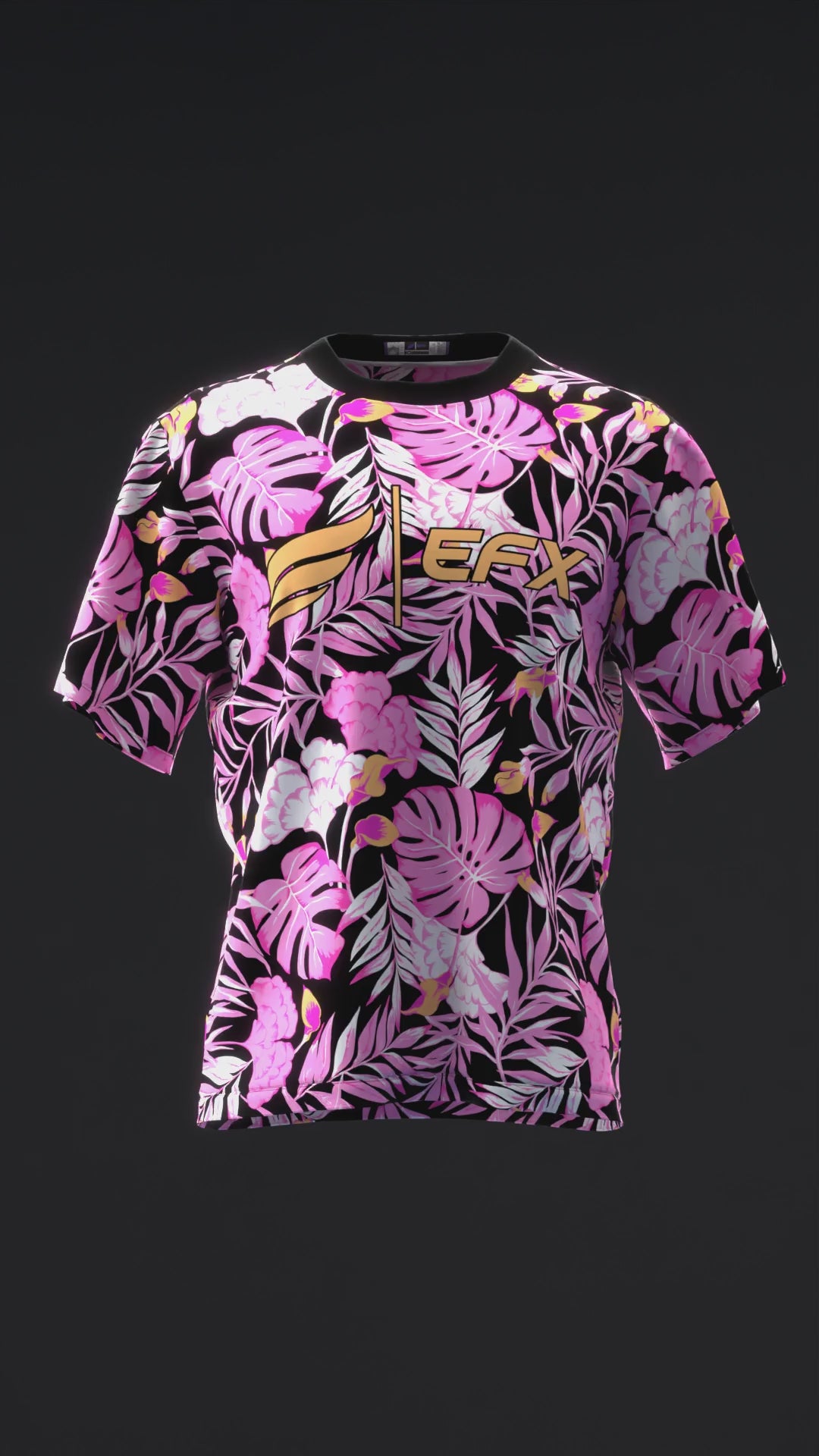 HIBISCUS - NEON PINK ORANGE - BOWLING JERSEY