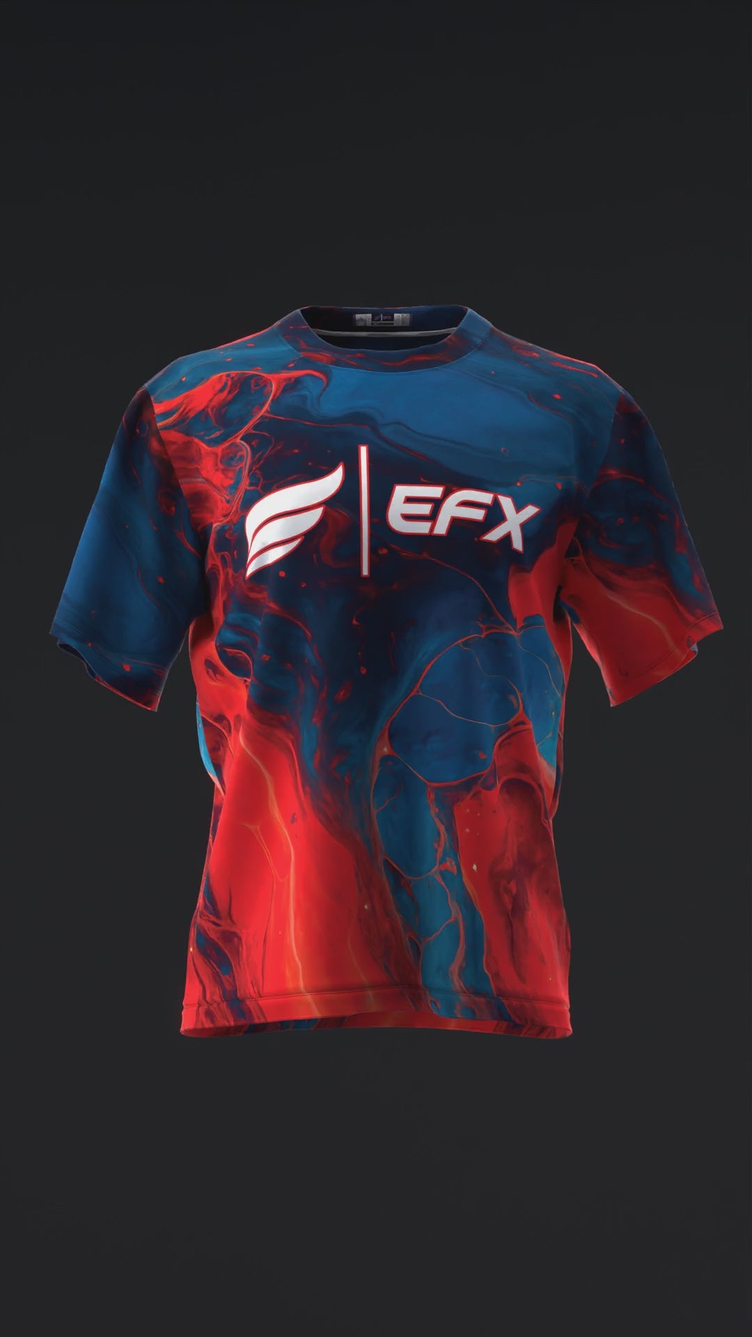 Obsidian Flare - Red Navy - Bowling Jersey