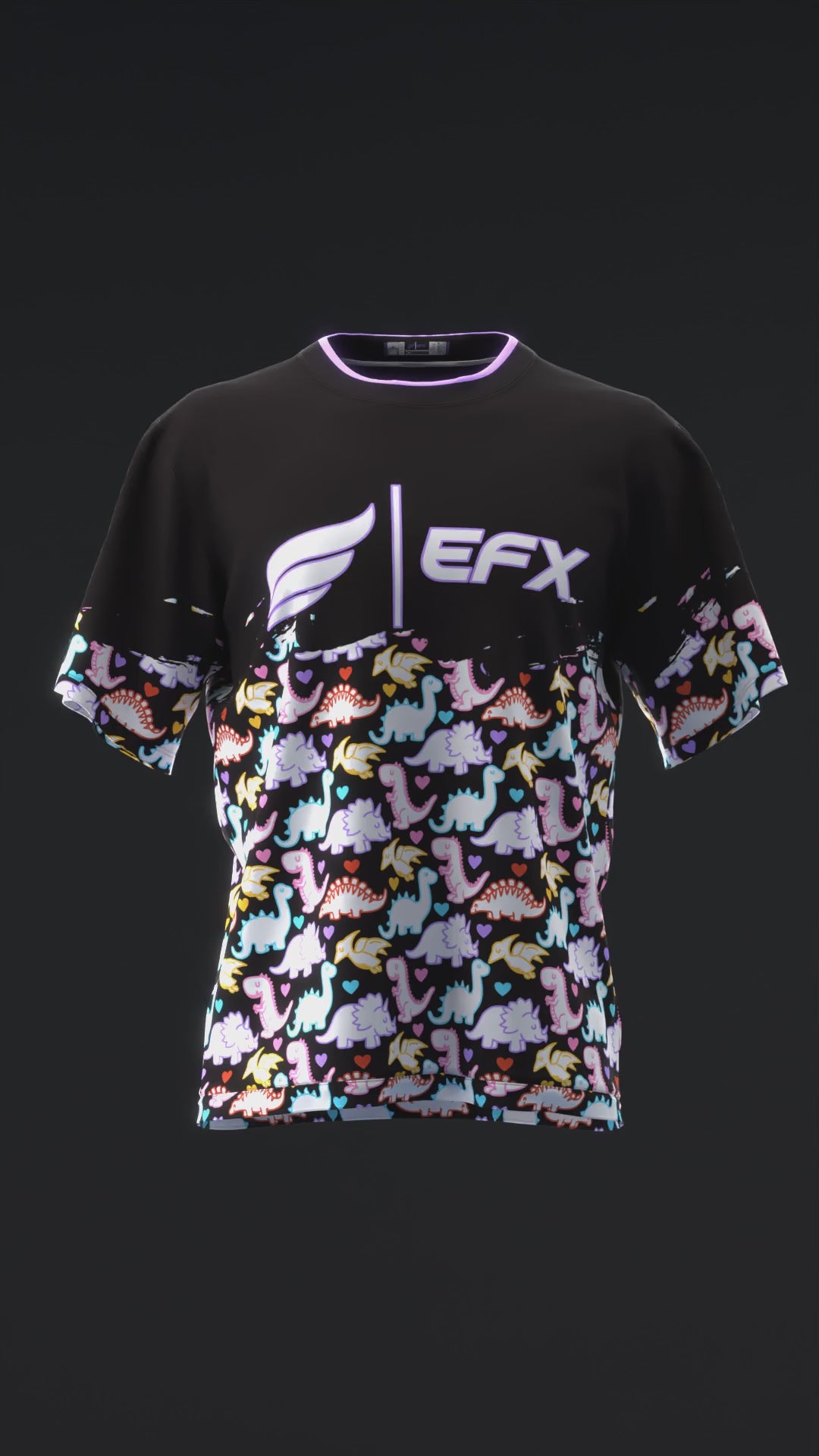 CARTOON DINOS NEON - BOWLING JERSEY