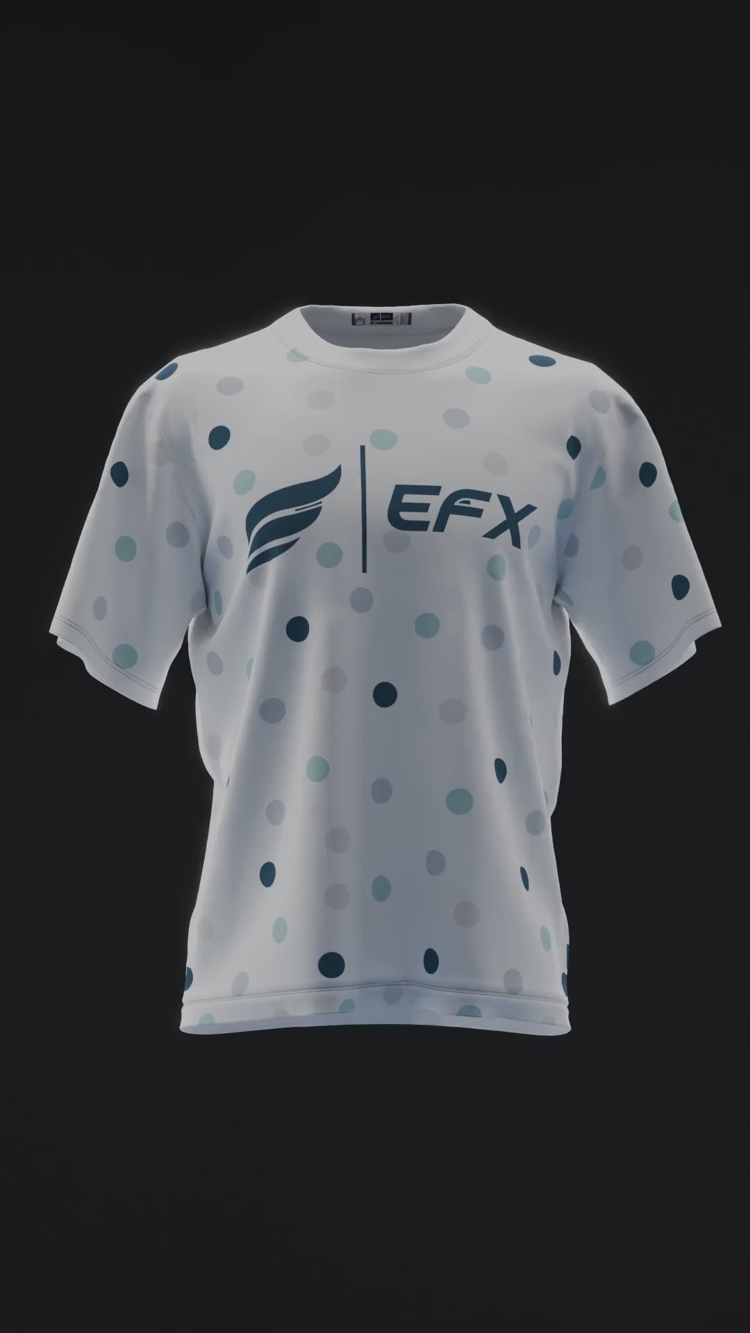 Dot Party - White Blue Tan - Bowling Jersey