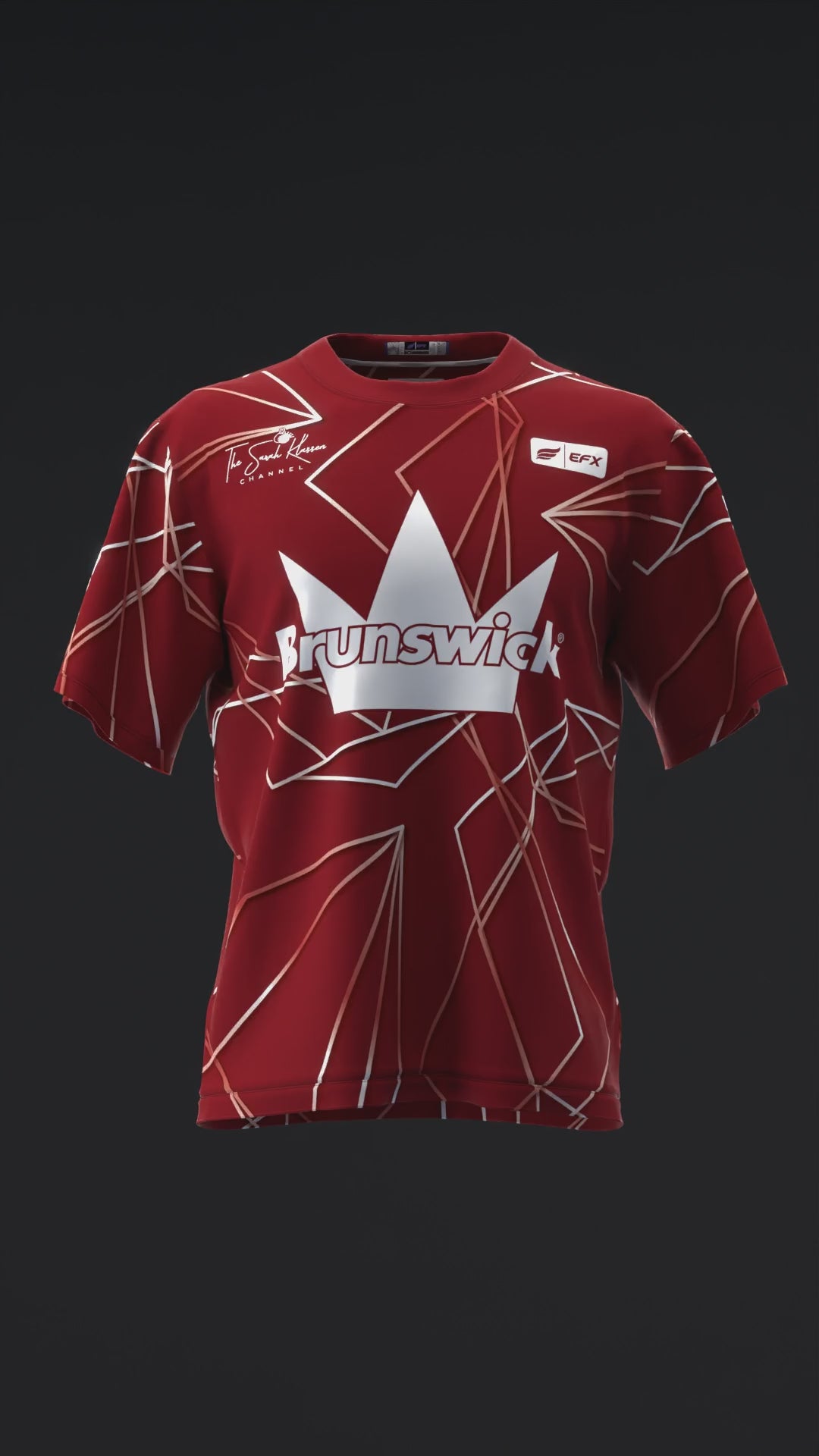 SARAH KLASSEN 2025 - GEOMETRICAL POLYHEDRON - MAROON - BOWLING JERSEY