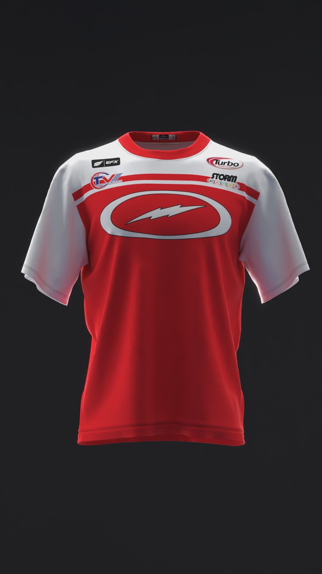 Chris Via 2025 - Stripe White Red - Bowling Jersey
