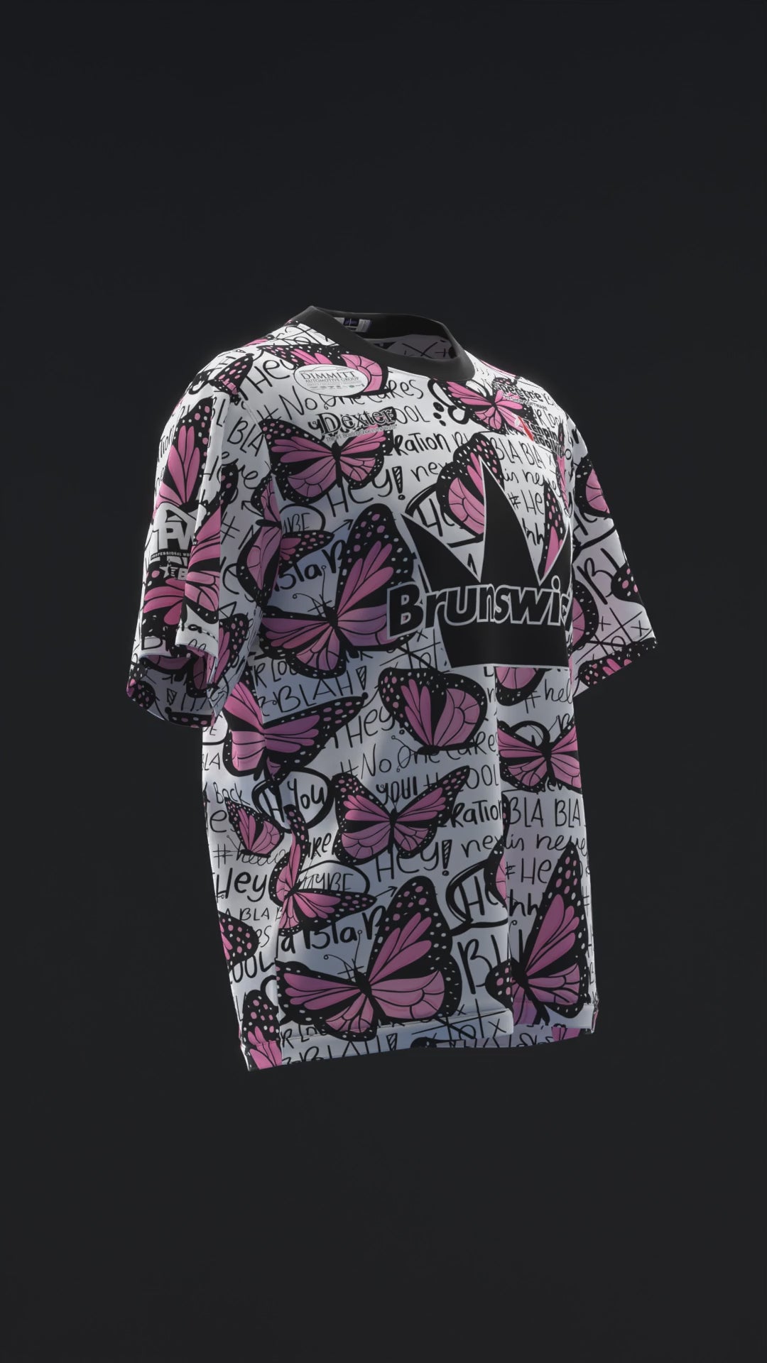 ASHLY GALANTE 2025 - PINK BUTTERFLIES - BOWLING JERSEY