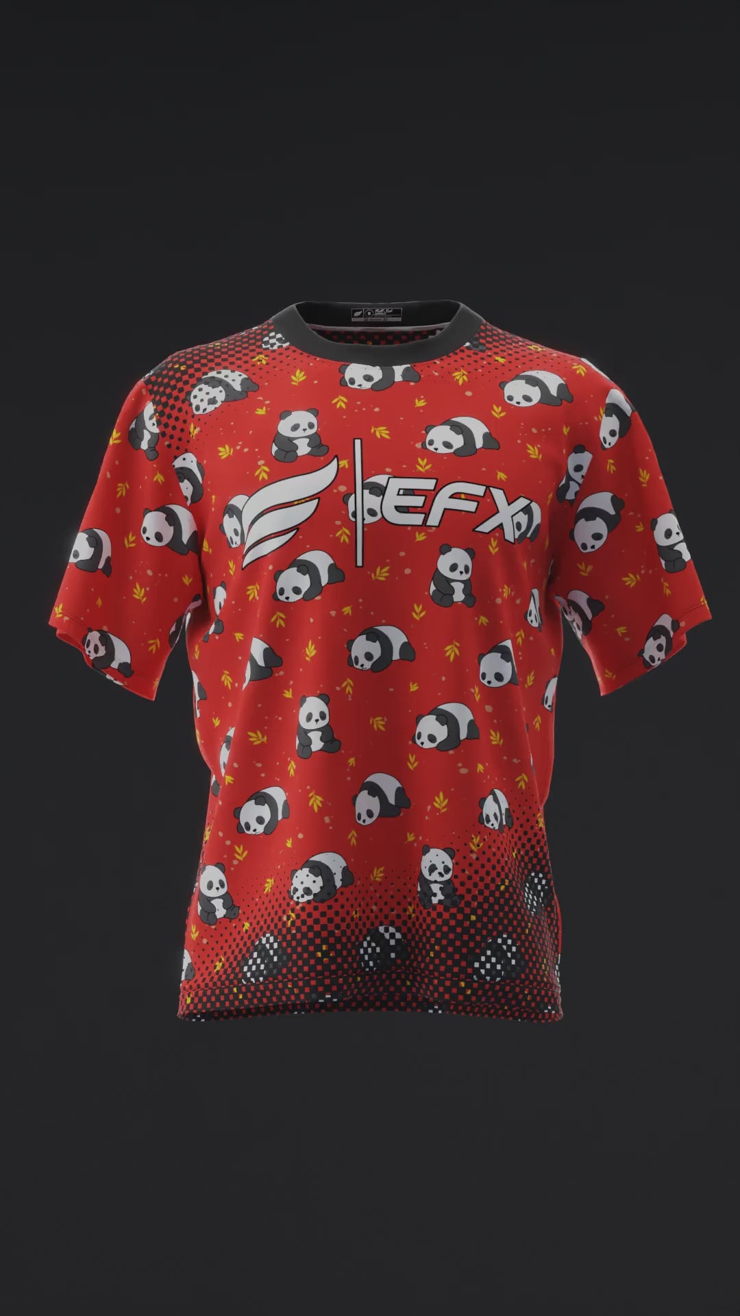 Sleepy Panda - Red Gold - Bowling Jersey