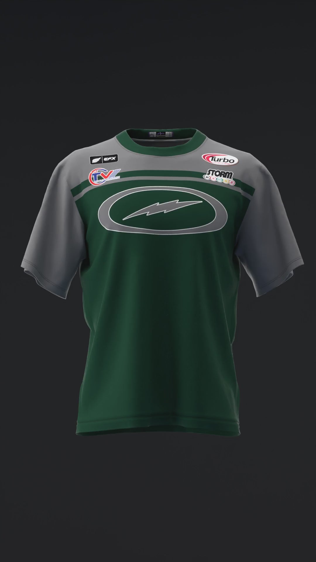 Chris Via 2025 - Stripe Forrest Gray - Bowling Jersey