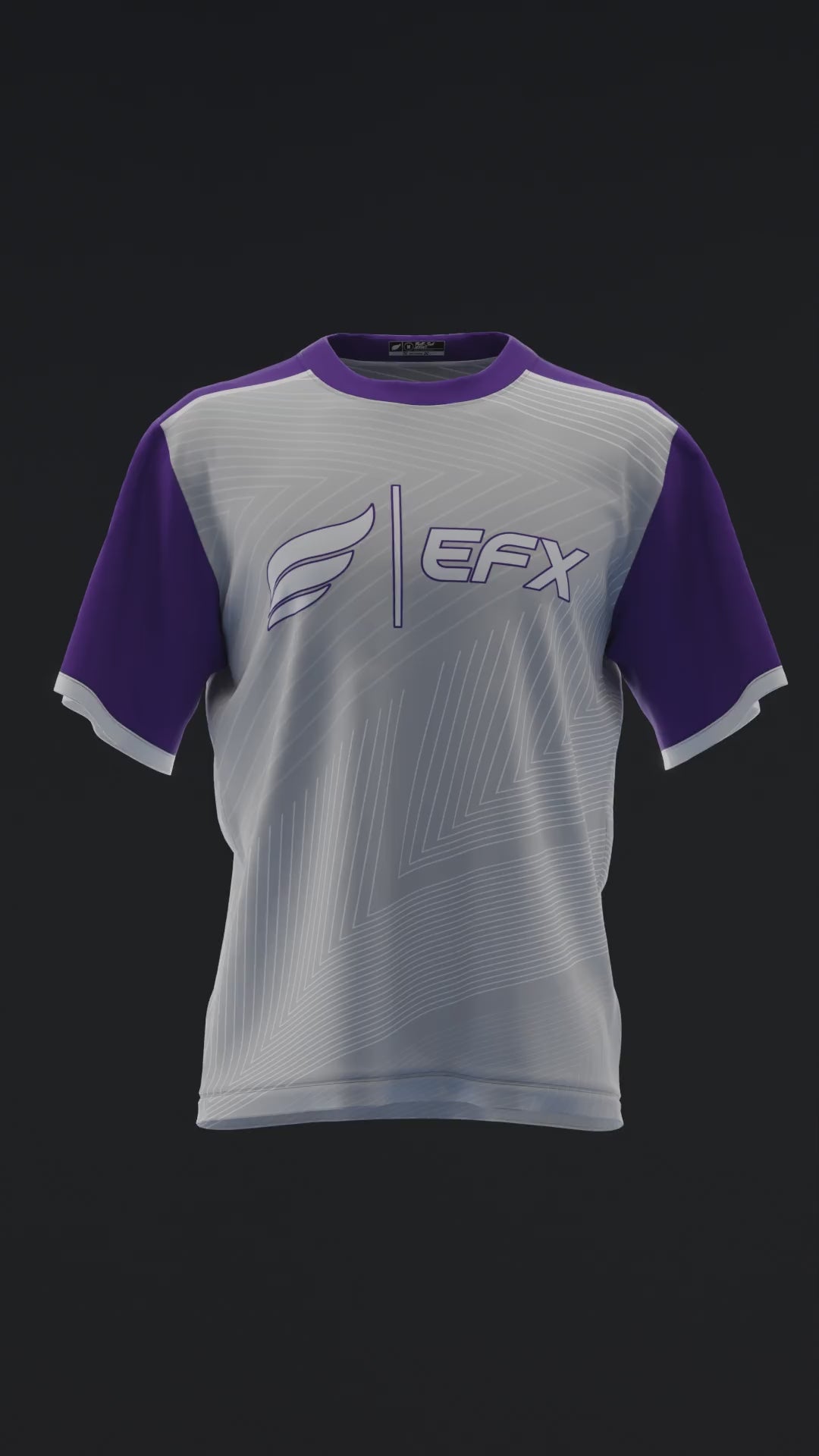 Clean Lines - Purple Silver - Bowling Jersey