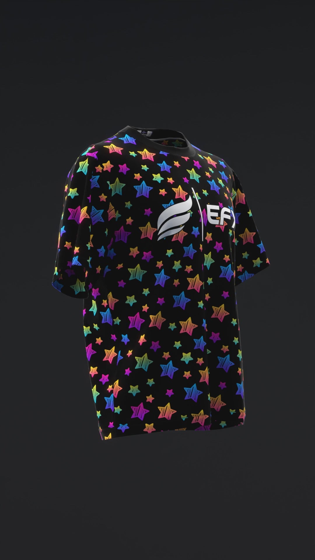 NEON RAINBOW STARS - BOWLING JERSEY