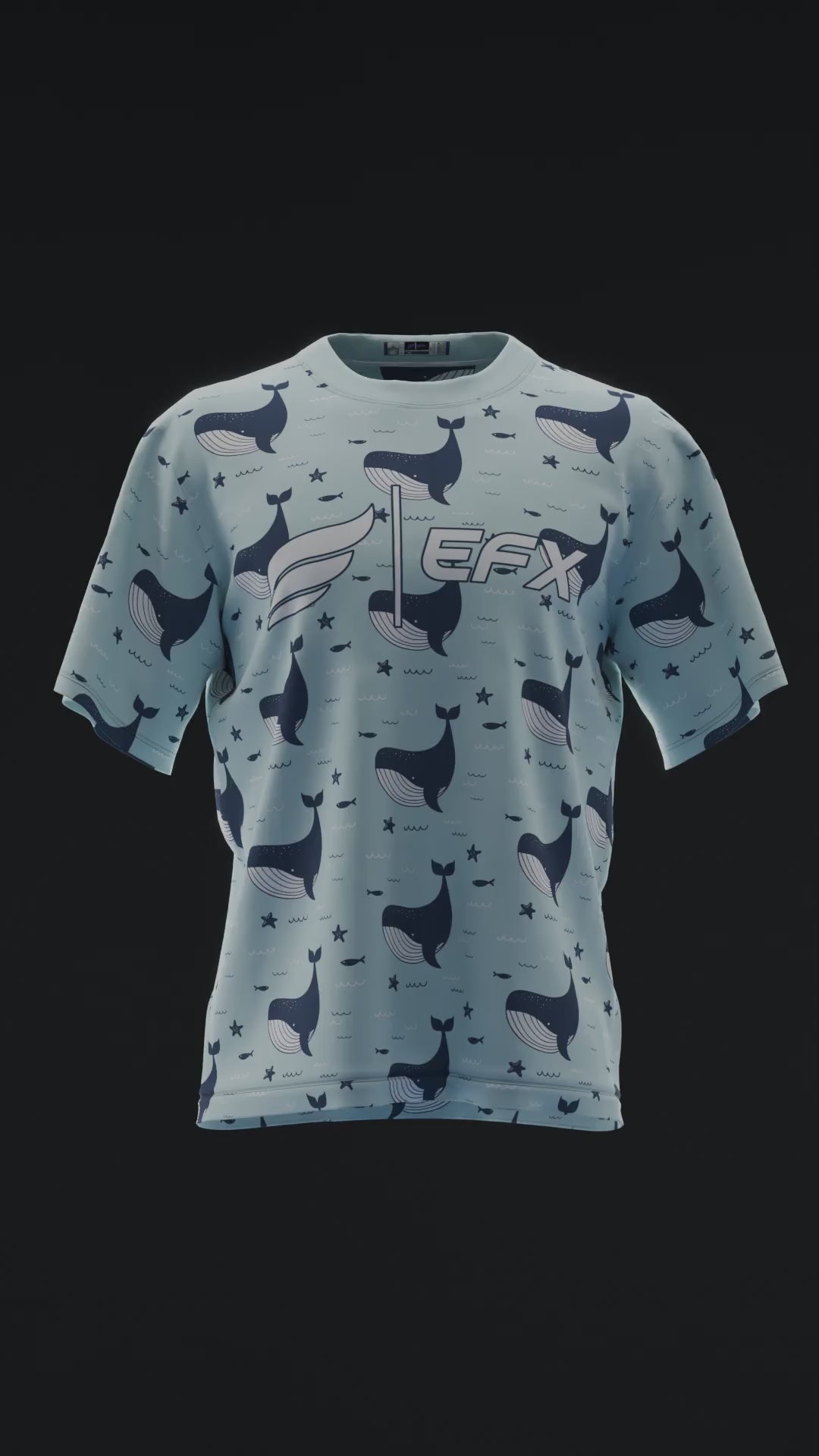 Cute Whale - Teal - Bowling Jersey