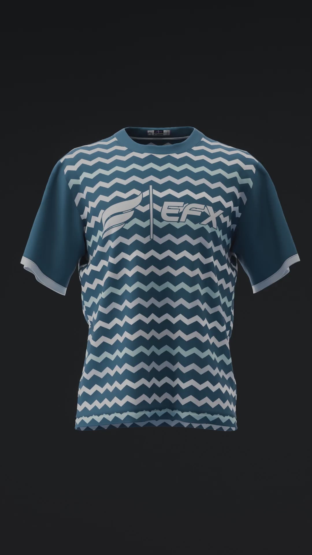 Tidal Zig - Navy Tan - Bowling Jersey
