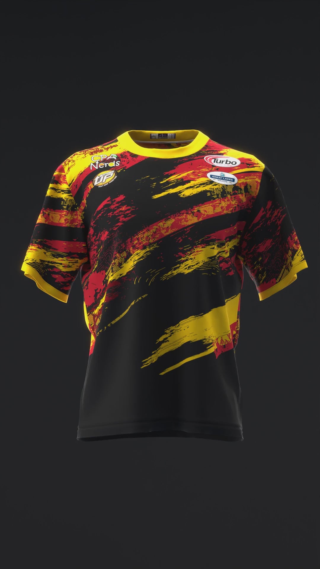 PERRY CROWELL 2024 - MX25 - BLACK RED YELLOW  - BOWLING JERSEY