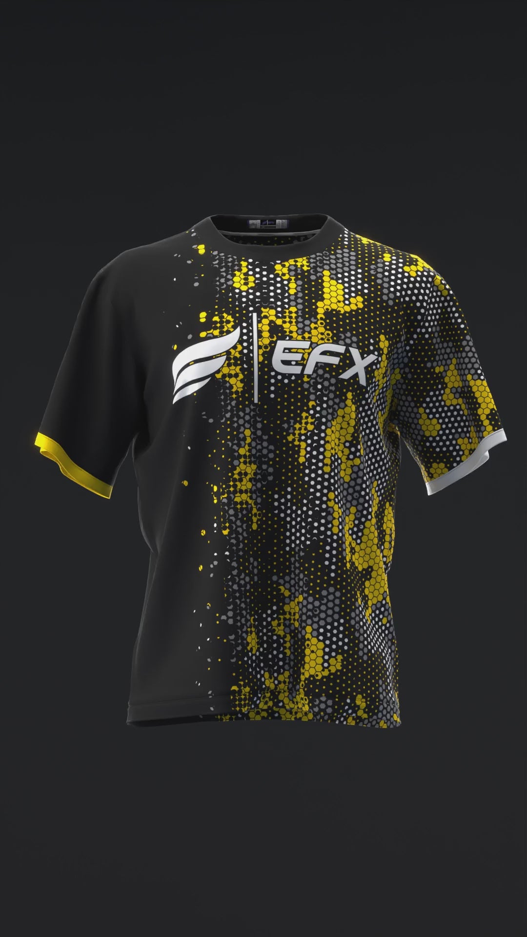 PIXAMO - BLACK YELLOW - BOWLING JERSEY