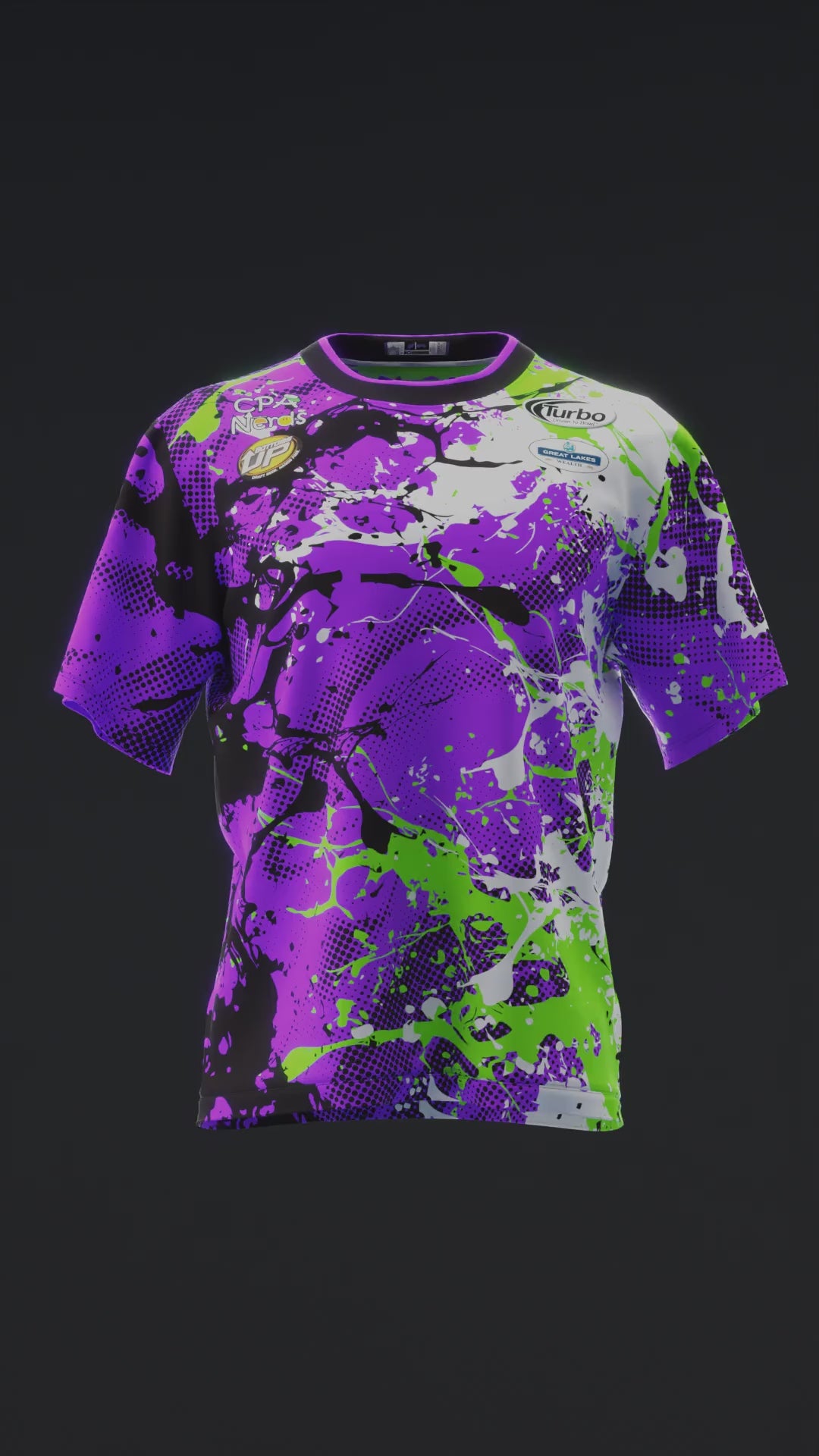 Perry Crowell 2026 - MX26 Splatter Neon PGB - Bowling Jersey