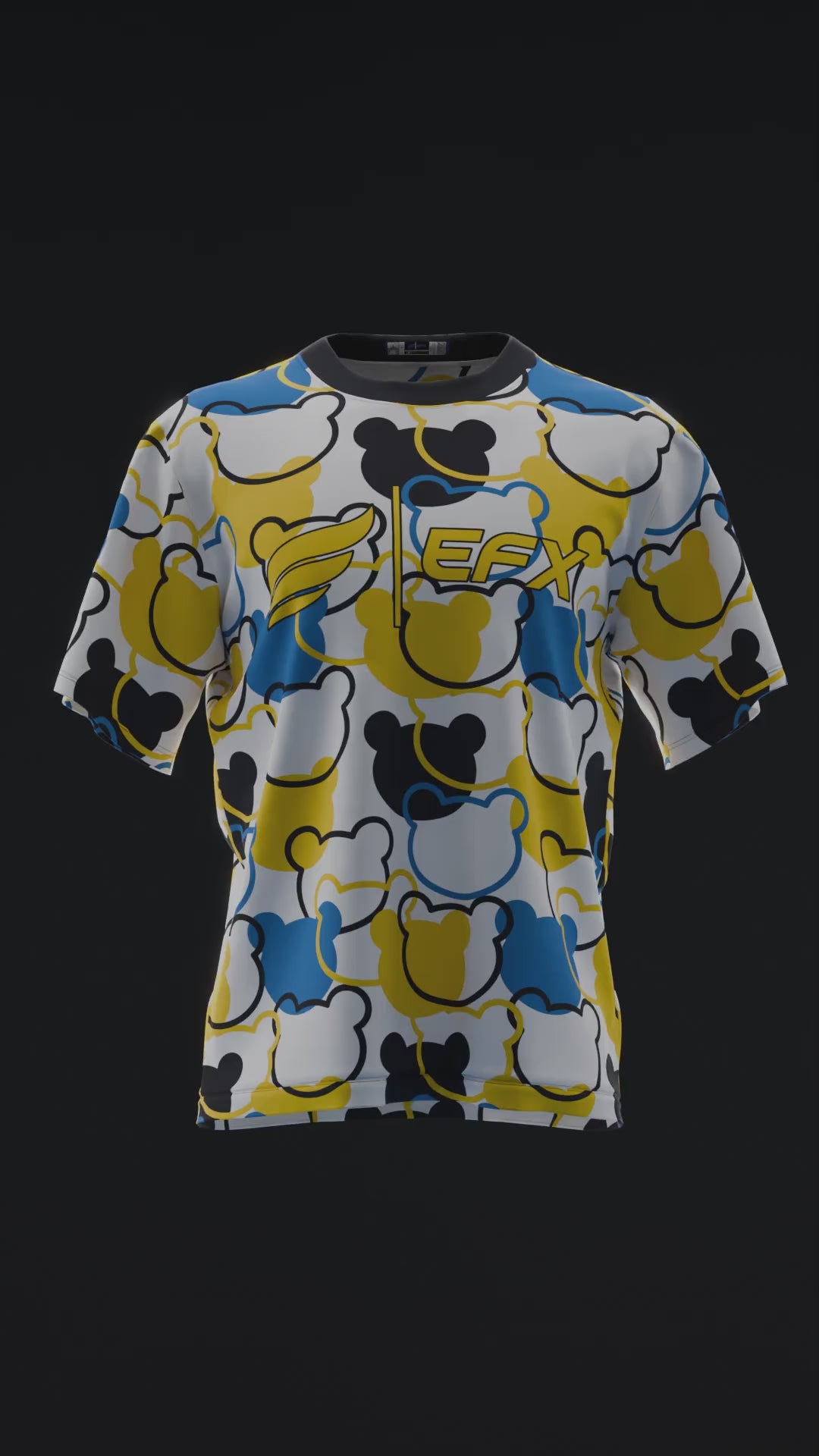 Head Rush - White Gold Blue - Bowling Jersey