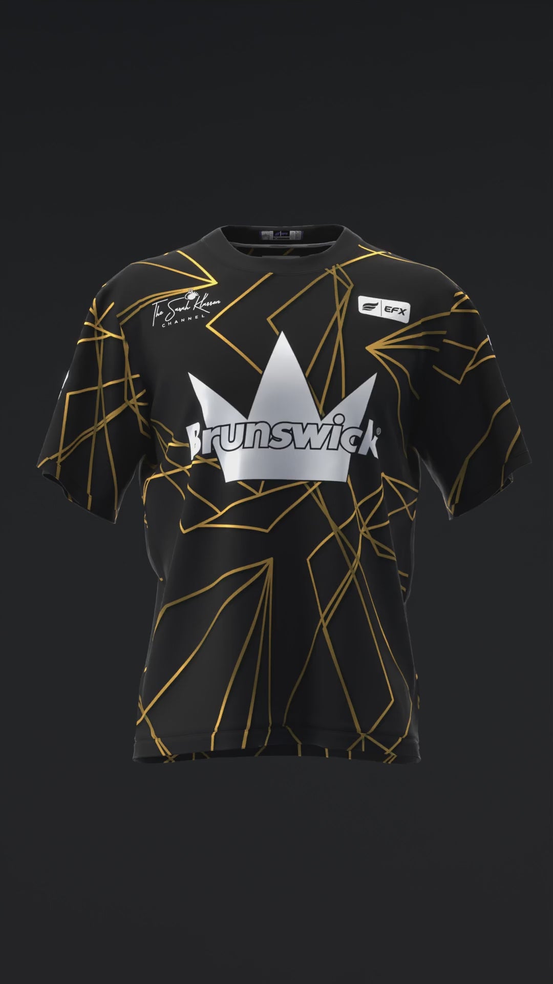 SARAH KLASSEN 2025 - GEOMETRICAL POLYHEDRON - BLACK - BOWLING JERSEY