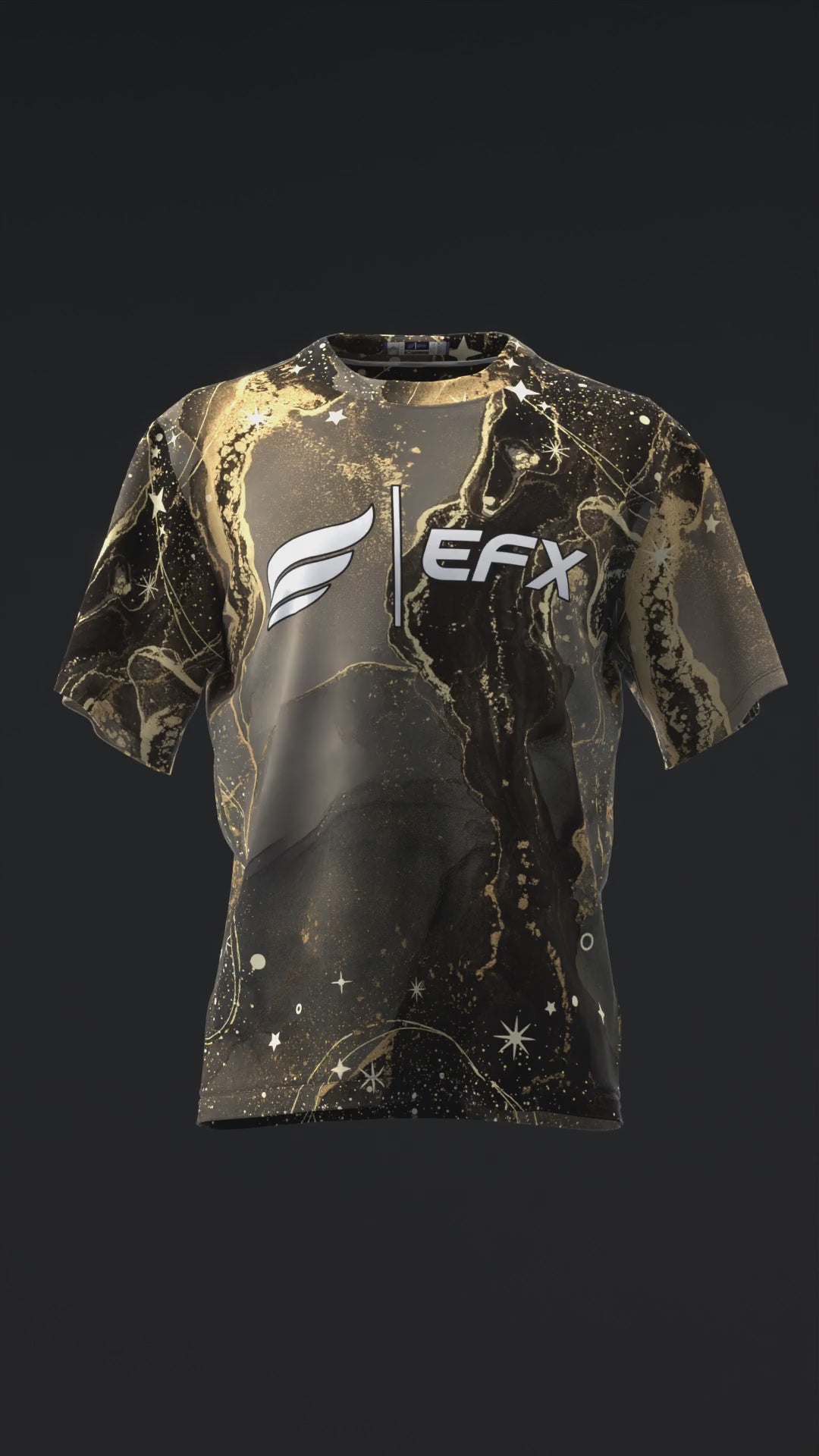 Marble Glitterstorm - Gold - Bowling Jersey