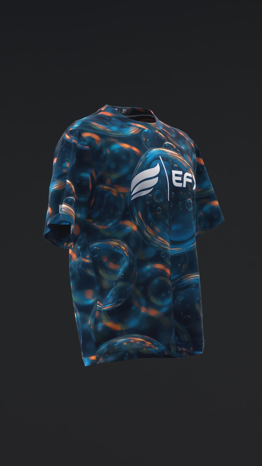 Fusion Burst - Blue Orange - Bowling Jersey