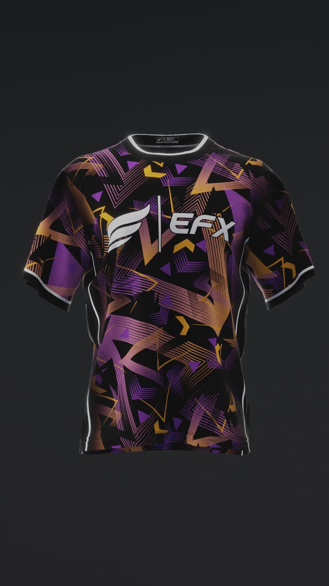 Abstrax - Purple Orange - Bowling Jersey