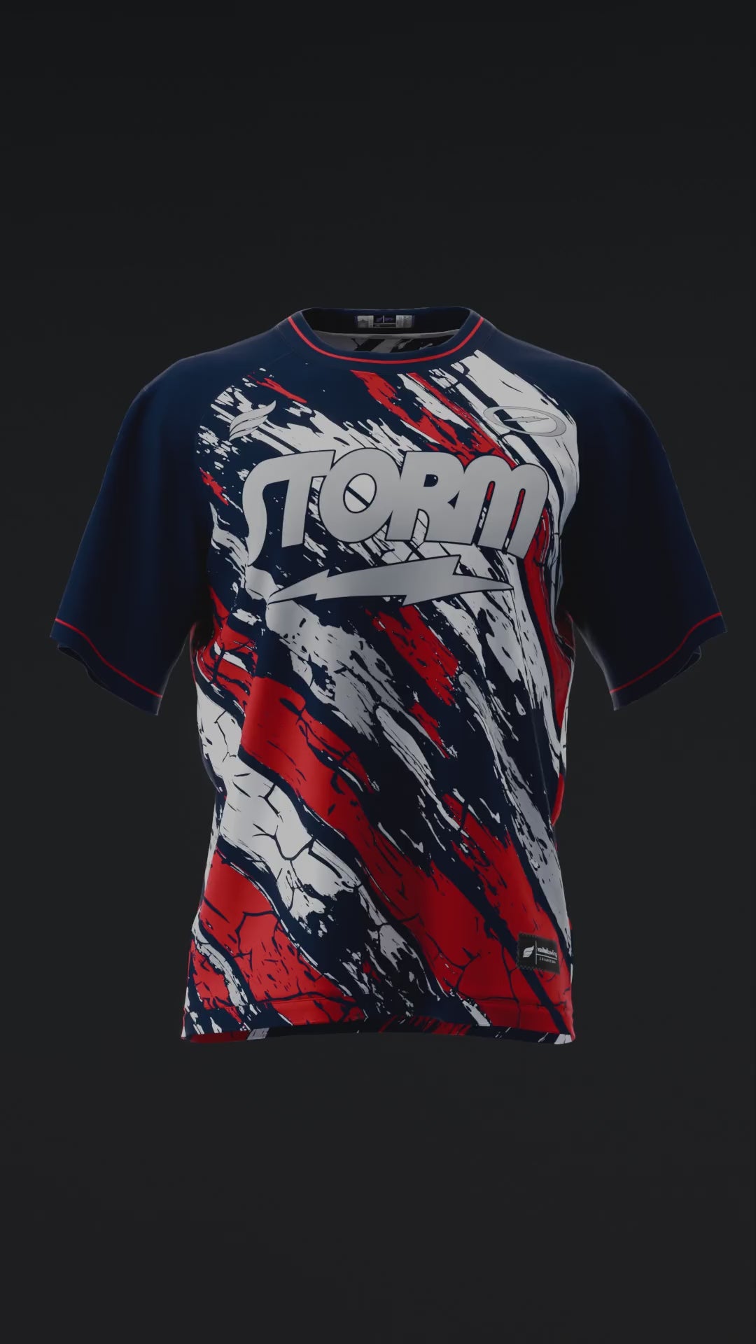 Vault #20260002 - Patriotic Storm - Bowling Jersey