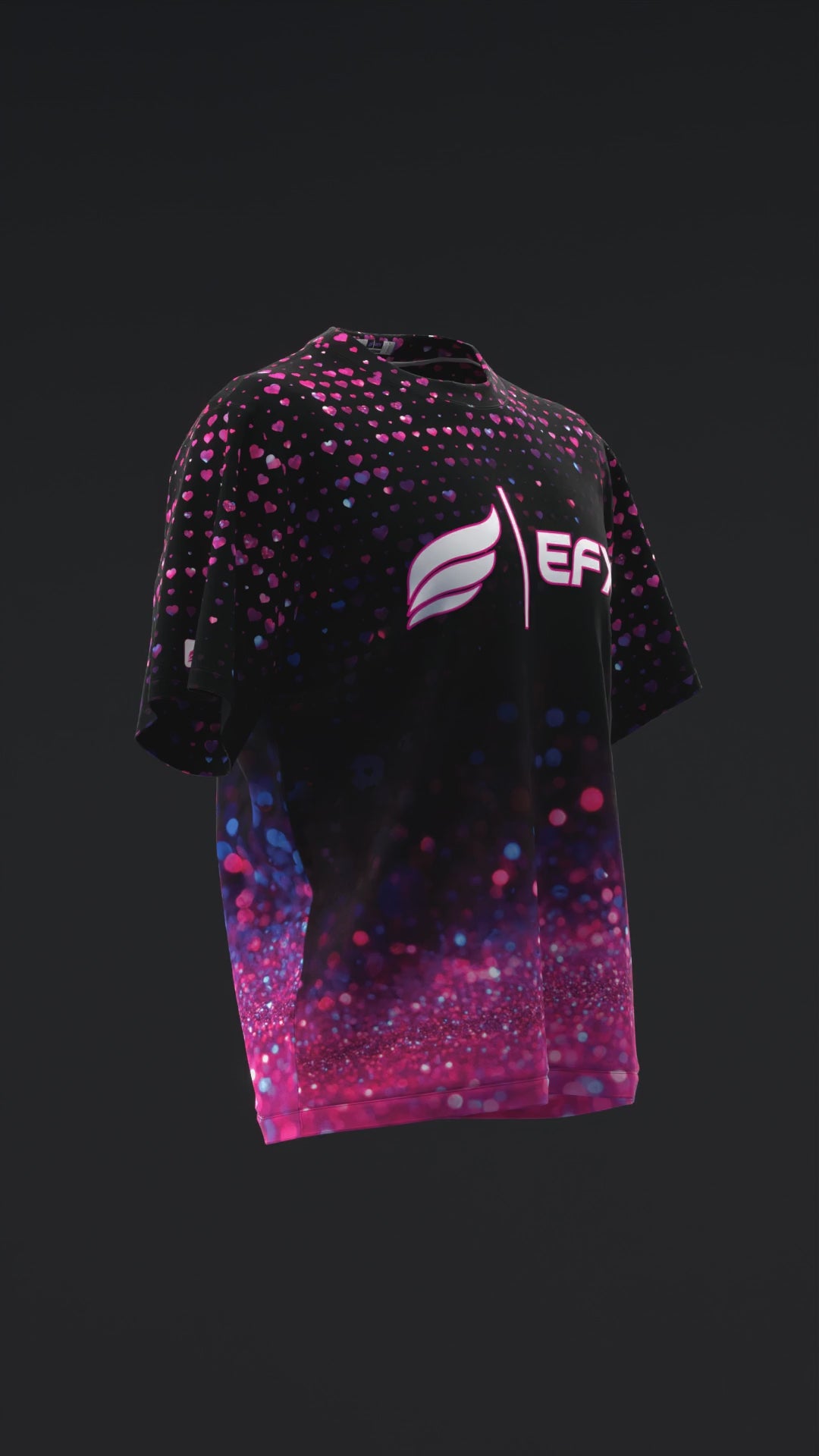 Glitter Tempest - Pink Black - Bowling Jersey