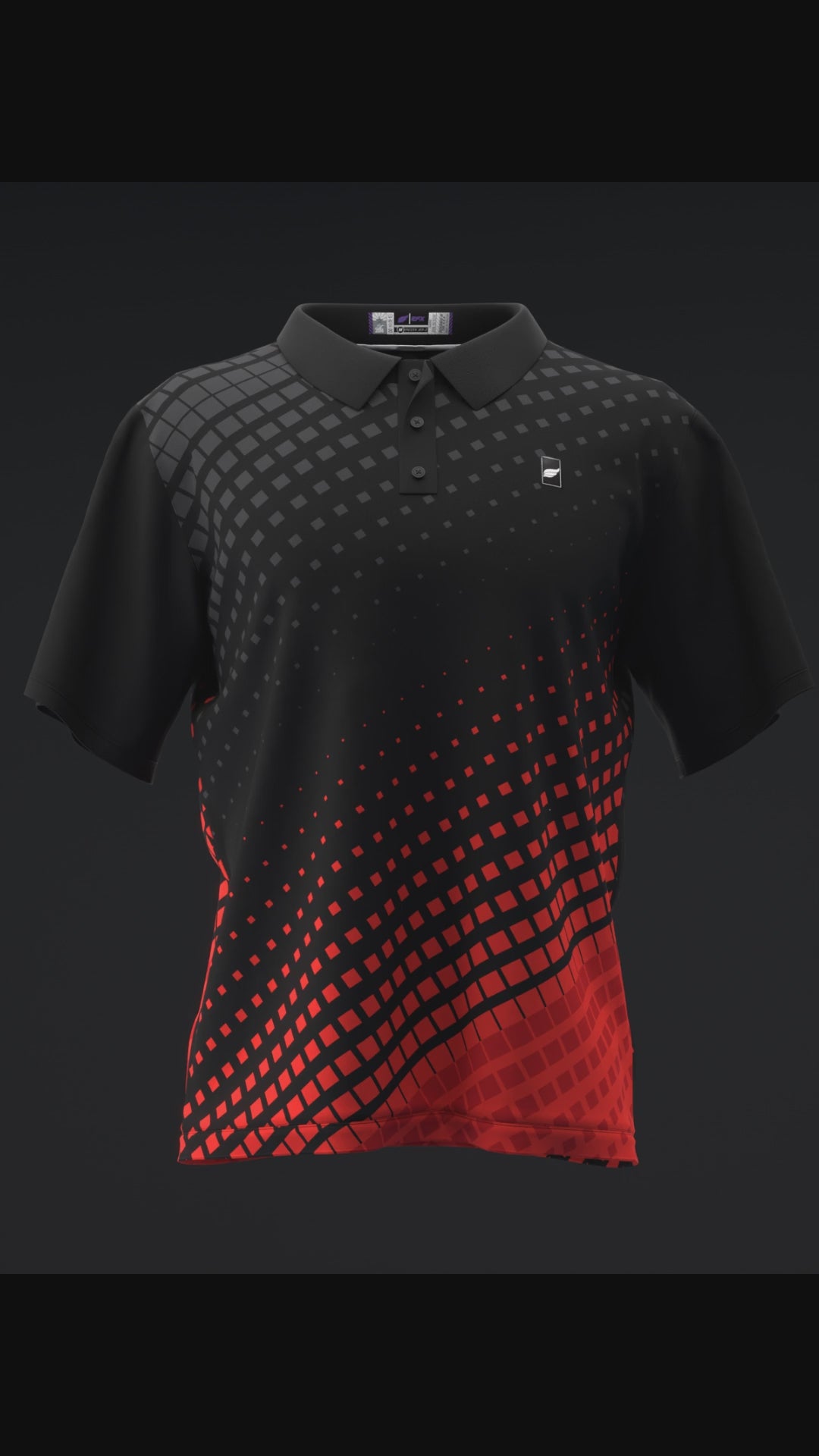 FAIRWAYS - HALFTONED - RED - BOWLING POLO