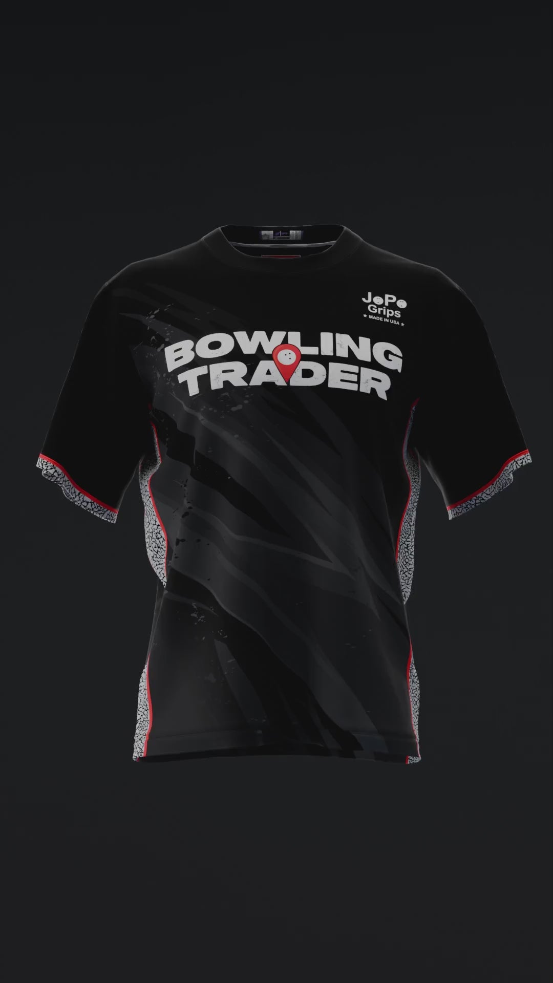 Bowling Trader - DT Lightning All Black Cement - Bowling Jersey