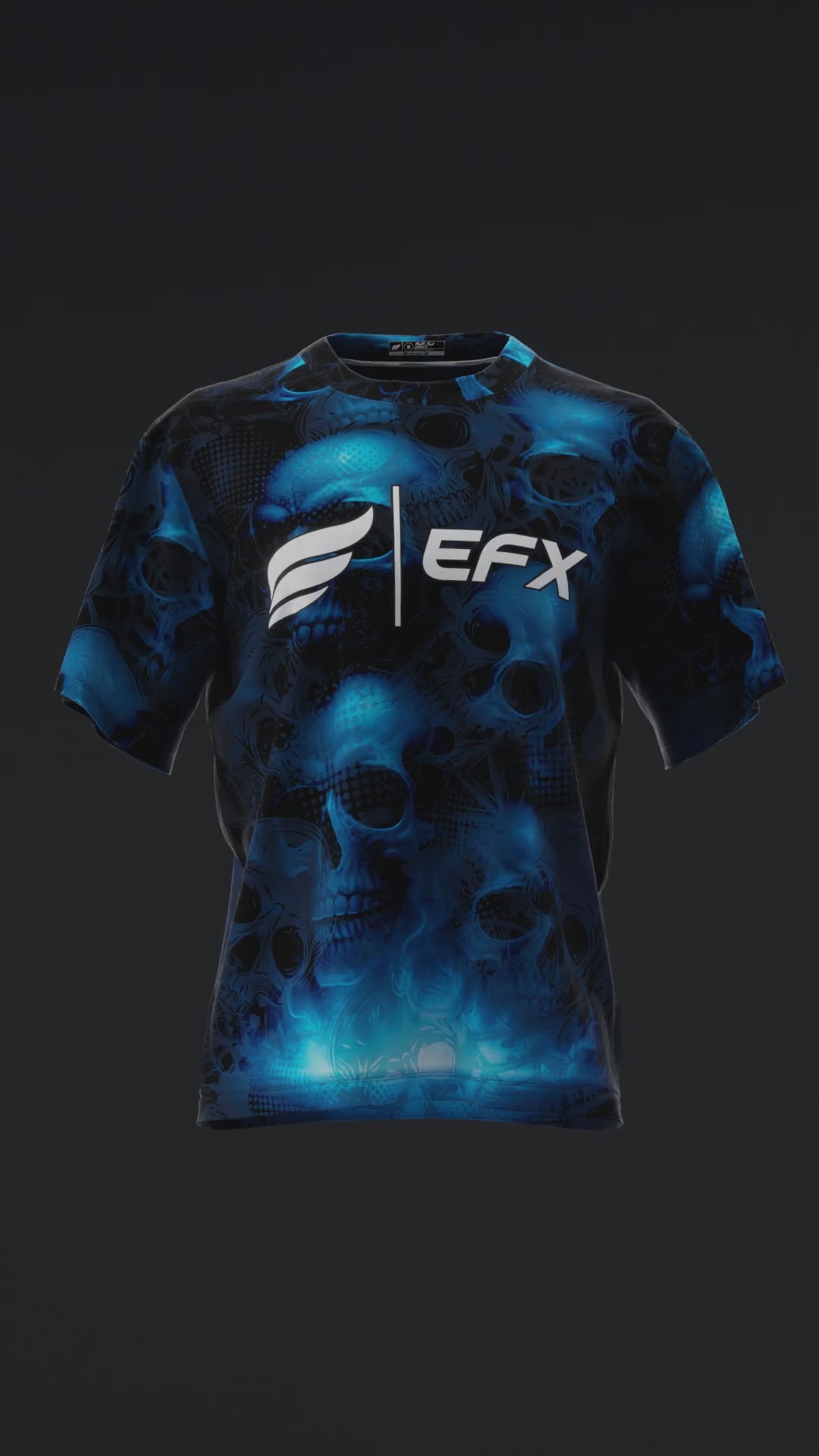 Phantom Skull X - Blue - Bowling Jersey